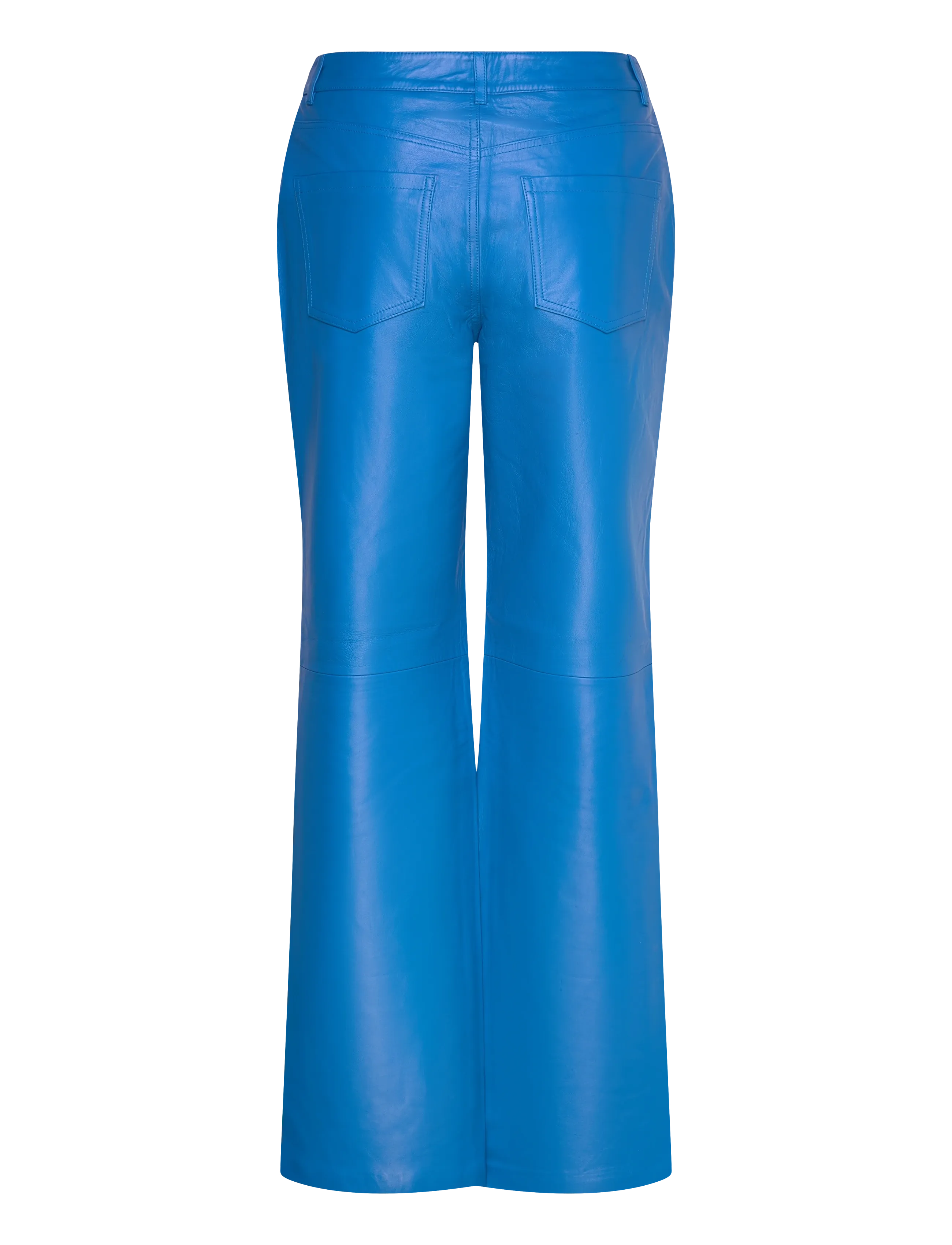 ROUGE EDIT - ROUCARREY RW S/F LEATHER TROUSERS - schlaghose - directoire blue - 2