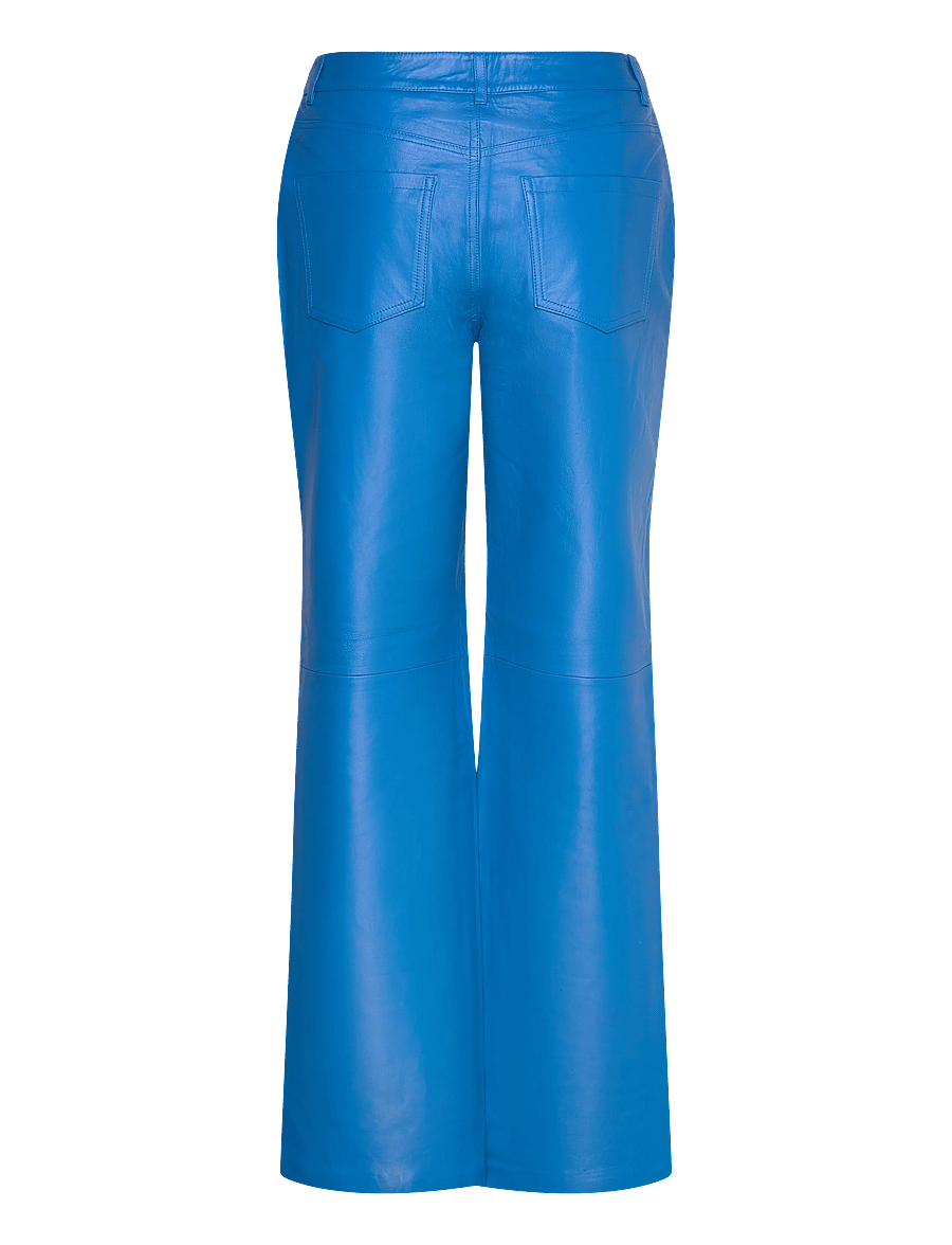 ROUGE EDIT - ROUCARREY RW S/F LEATHER TROUSERS - schlaghose - directoire blue - 2