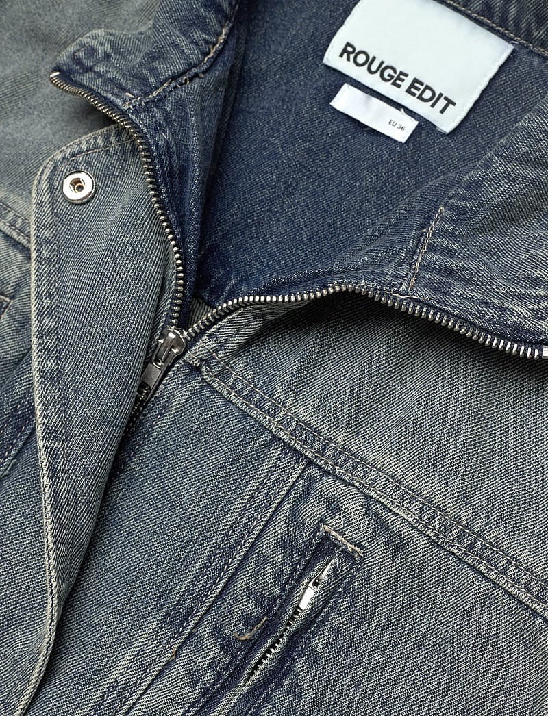ROUGE EDIT - ROUVIVIAN L/S DENIM JACKET/PF - forårsjakker - light blue denim - 2