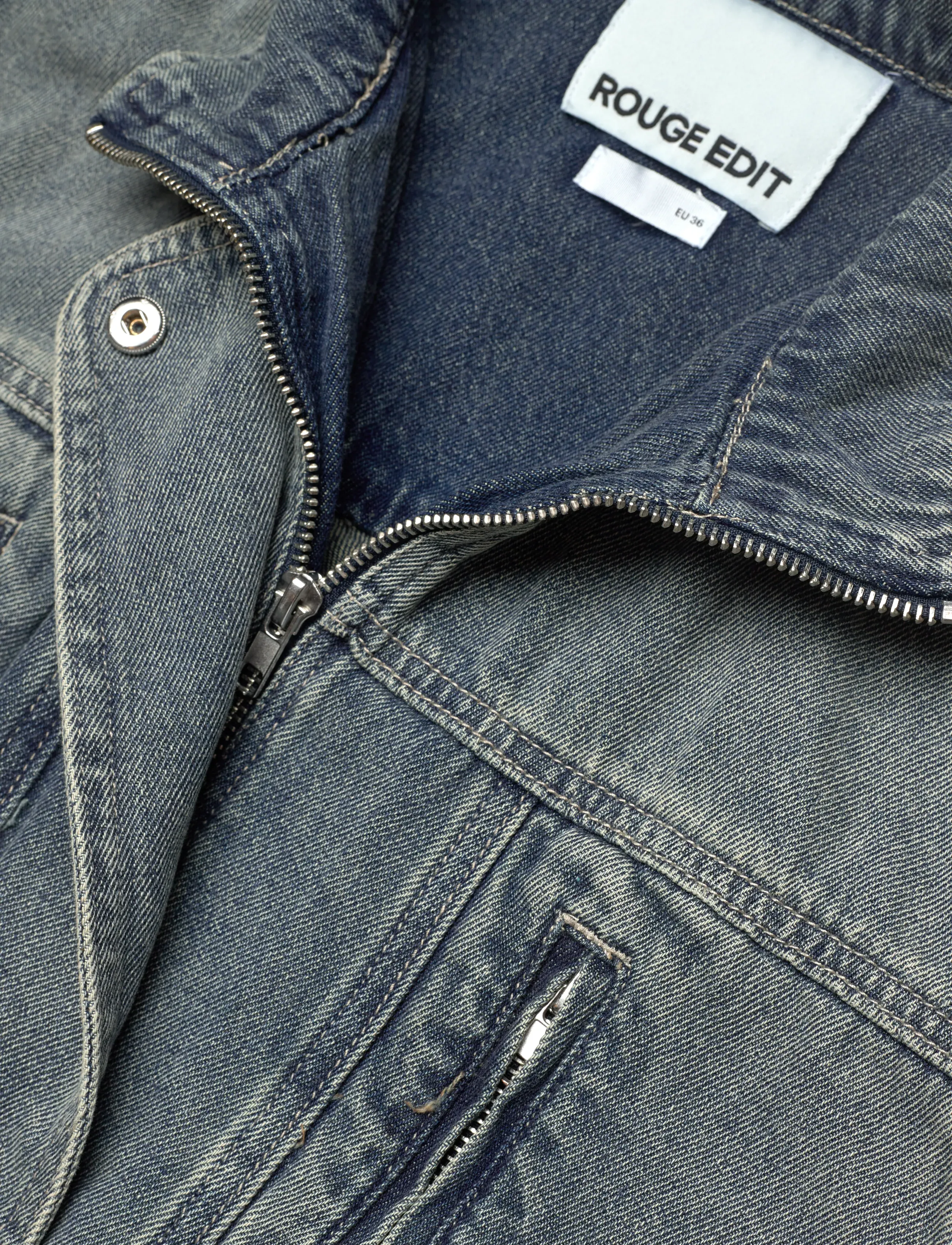 ROUGE EDIT - ROUVIVIAN L/S DENIM JACKET/PF - light blue denim - 3