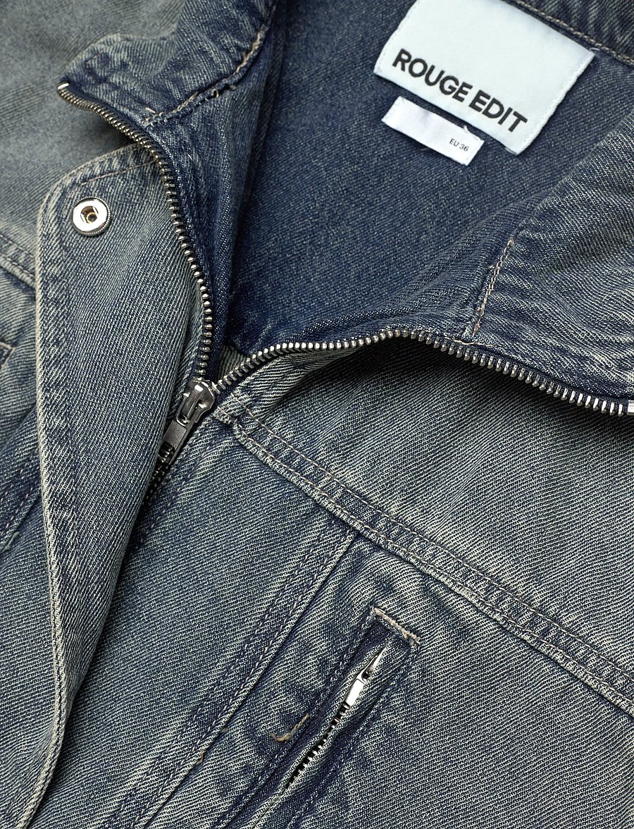 ROUGE EDIT - ROUVIVIAN L/S DENIM JACKET/PF - kevadjoped - light blue denim - 3