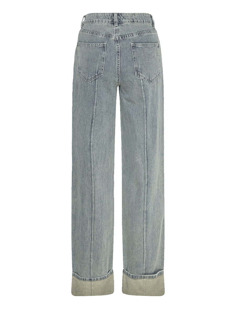 ROUGE EDIT - ROUVIVIAN RW F/L W/F JEANS - hosen mit weitem bein - light blue denim - 2