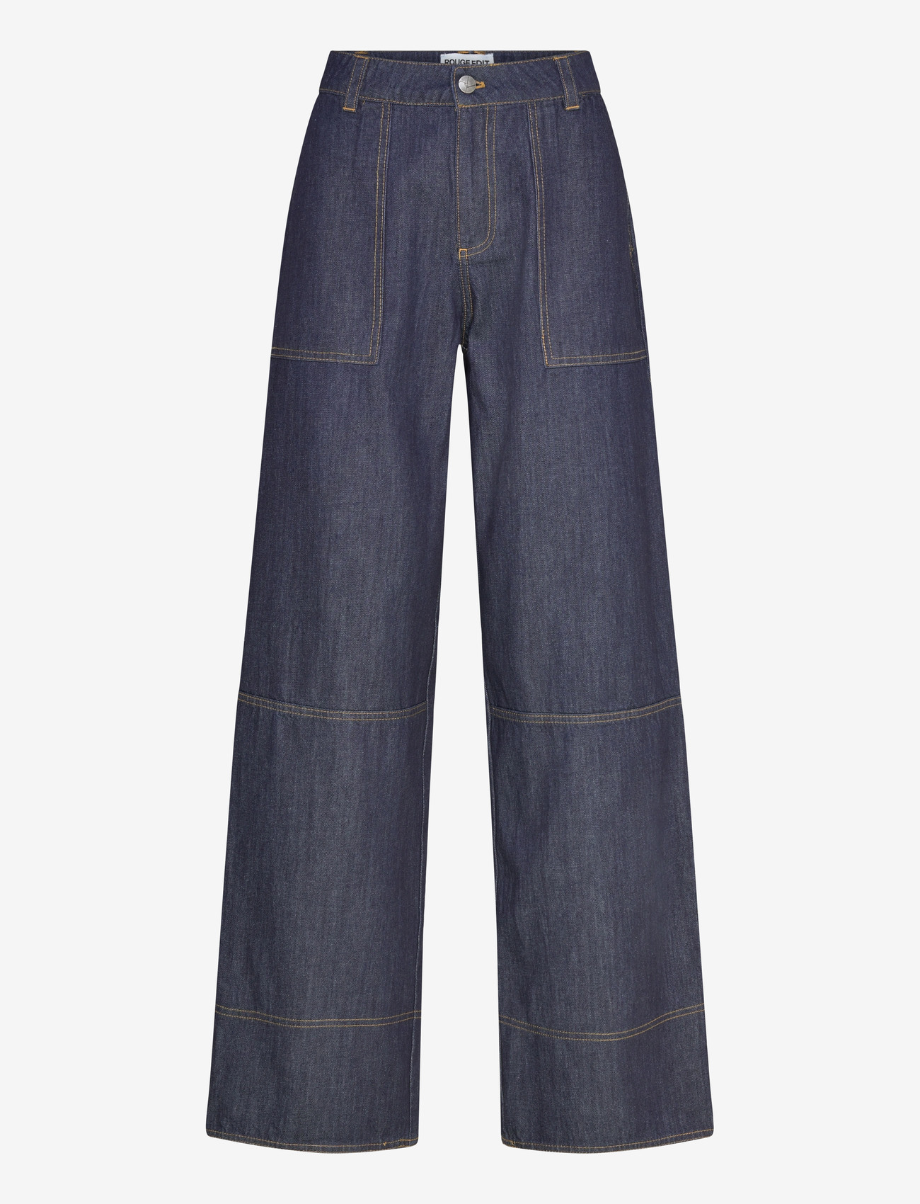 ROUGE EDIT - ROUBRIXTON RW F/L JEANS - wide leg jeans - dark blue denim - 1