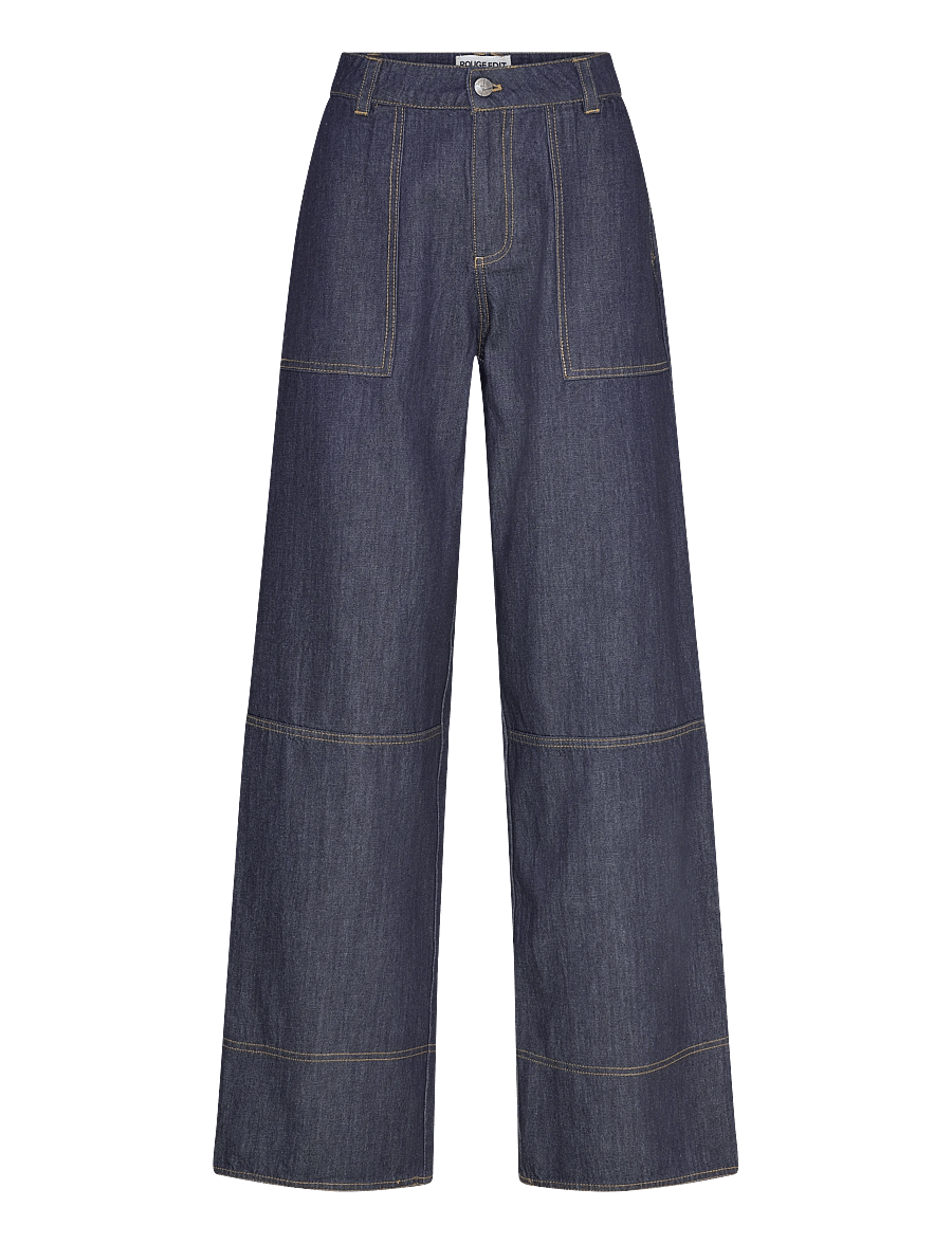 ROUGE EDIT - ROUBRIXTON RW F/L JEANS - brede jeans - dark blue denim - 1
