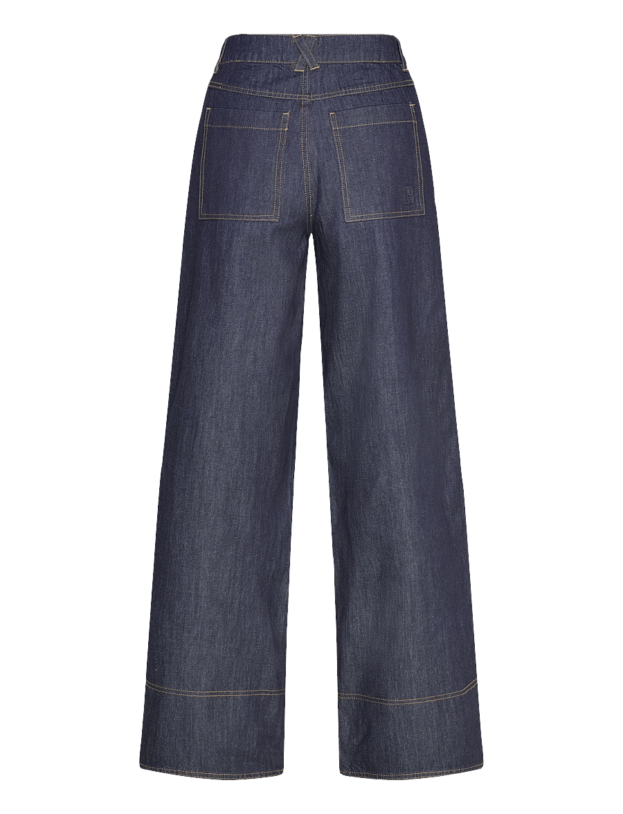 ROUGE EDIT - ROUBRIXTON RW F/L JEANS - brede jeans - dark blue denim - 2