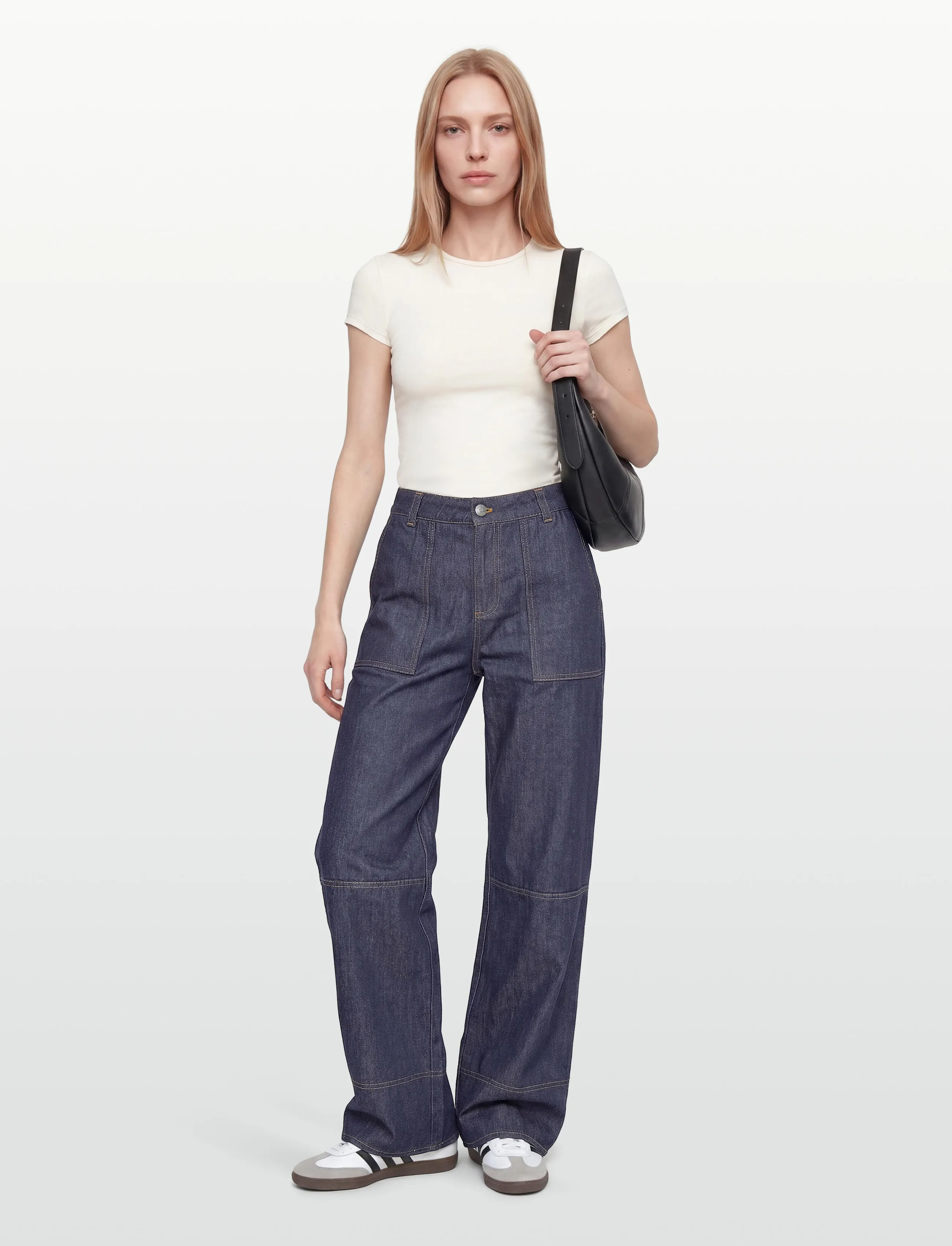 ROUGE EDIT ROUBRIXTON RW F/L JEANS - Transitional Layering - DARK BLUE DENIM / navy