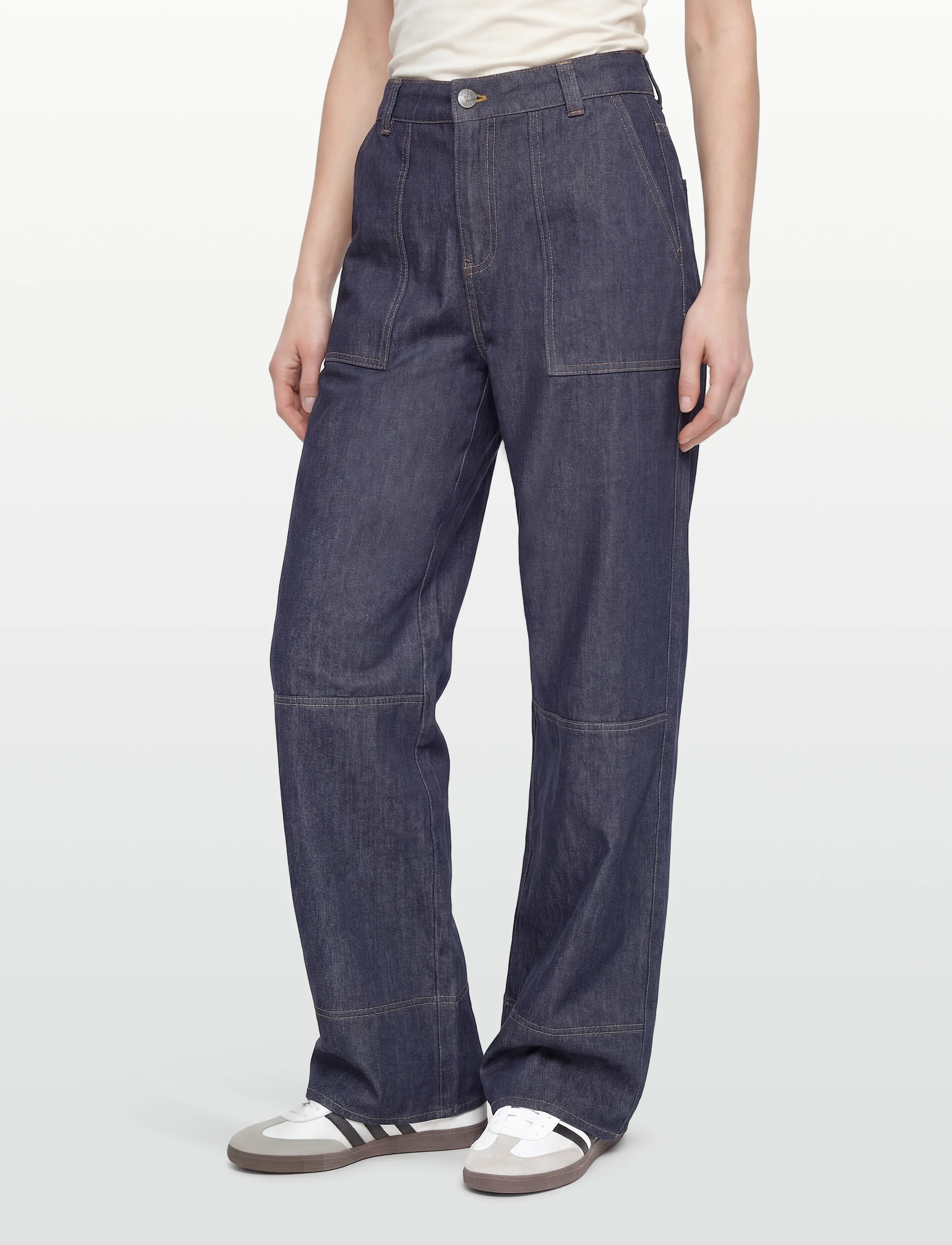 ROUGE EDIT - ROUBRIXTON RW F/L JEANS - brede jeans - dark blue denim - 3