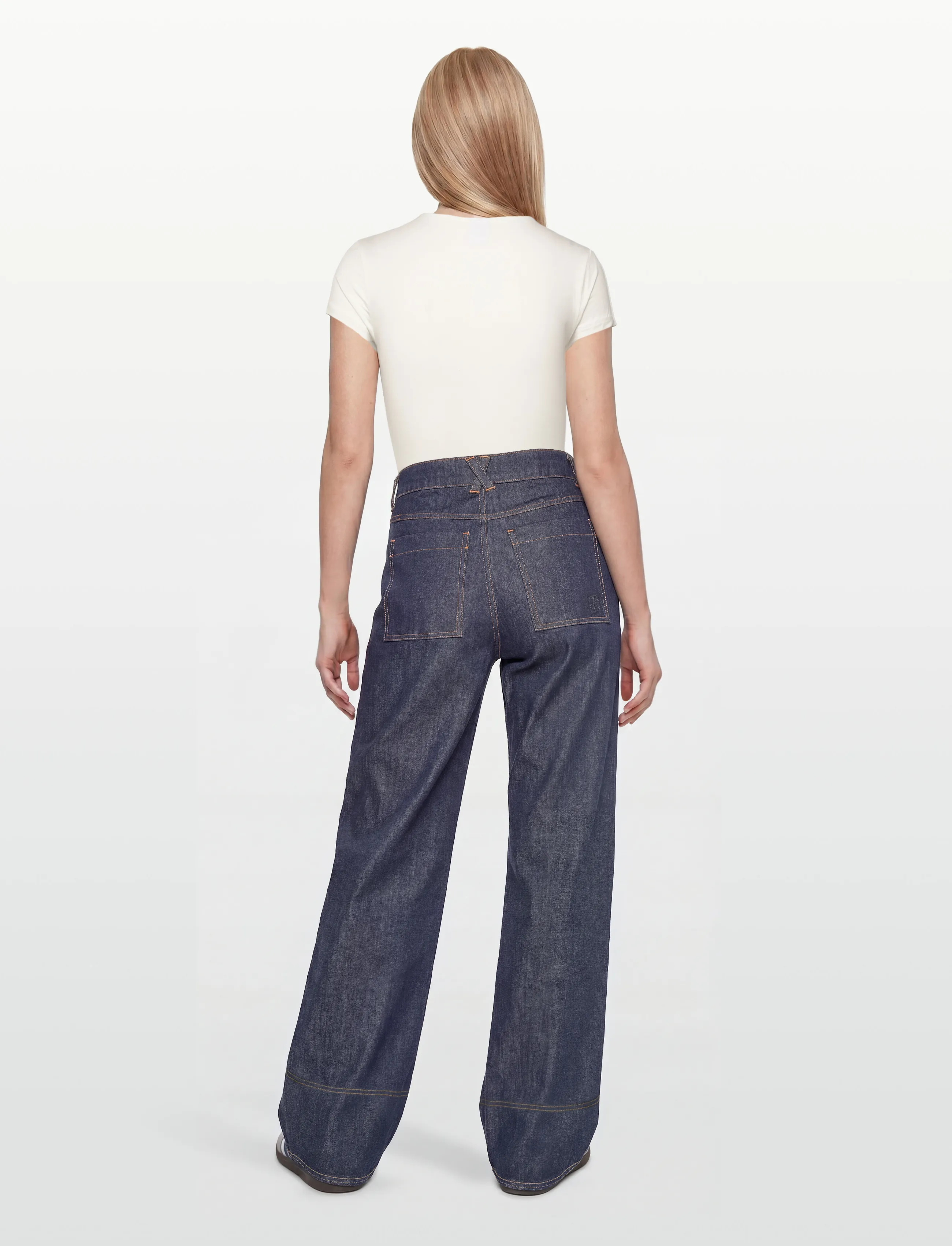 ROUGE EDIT - ROUBRIXTON RW F/L JEANS - brede jeans - dark blue denim - 4