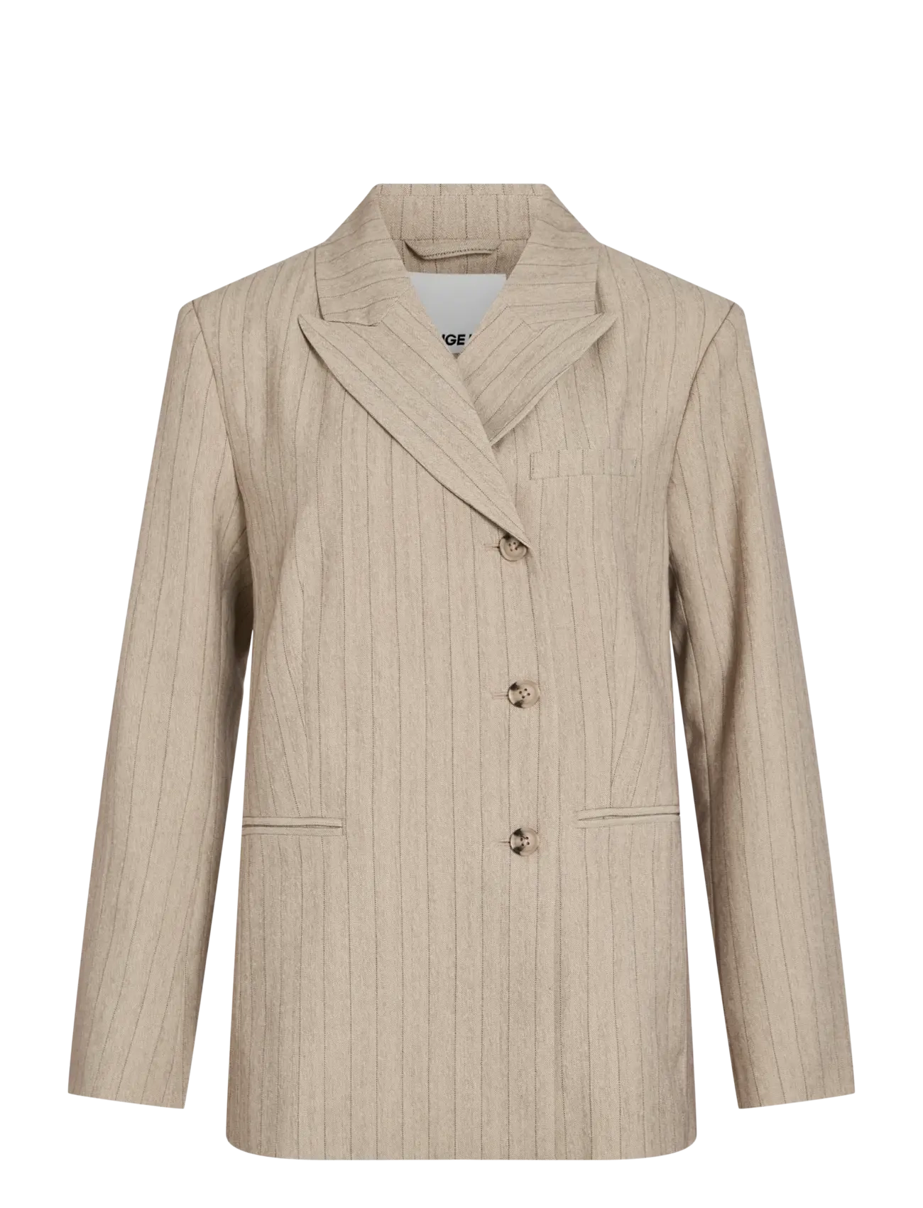 ROUGE EDIT ROUSAGA L/S DB BLAZER - ROUGE EDIT - FEATHER GRAY / beige