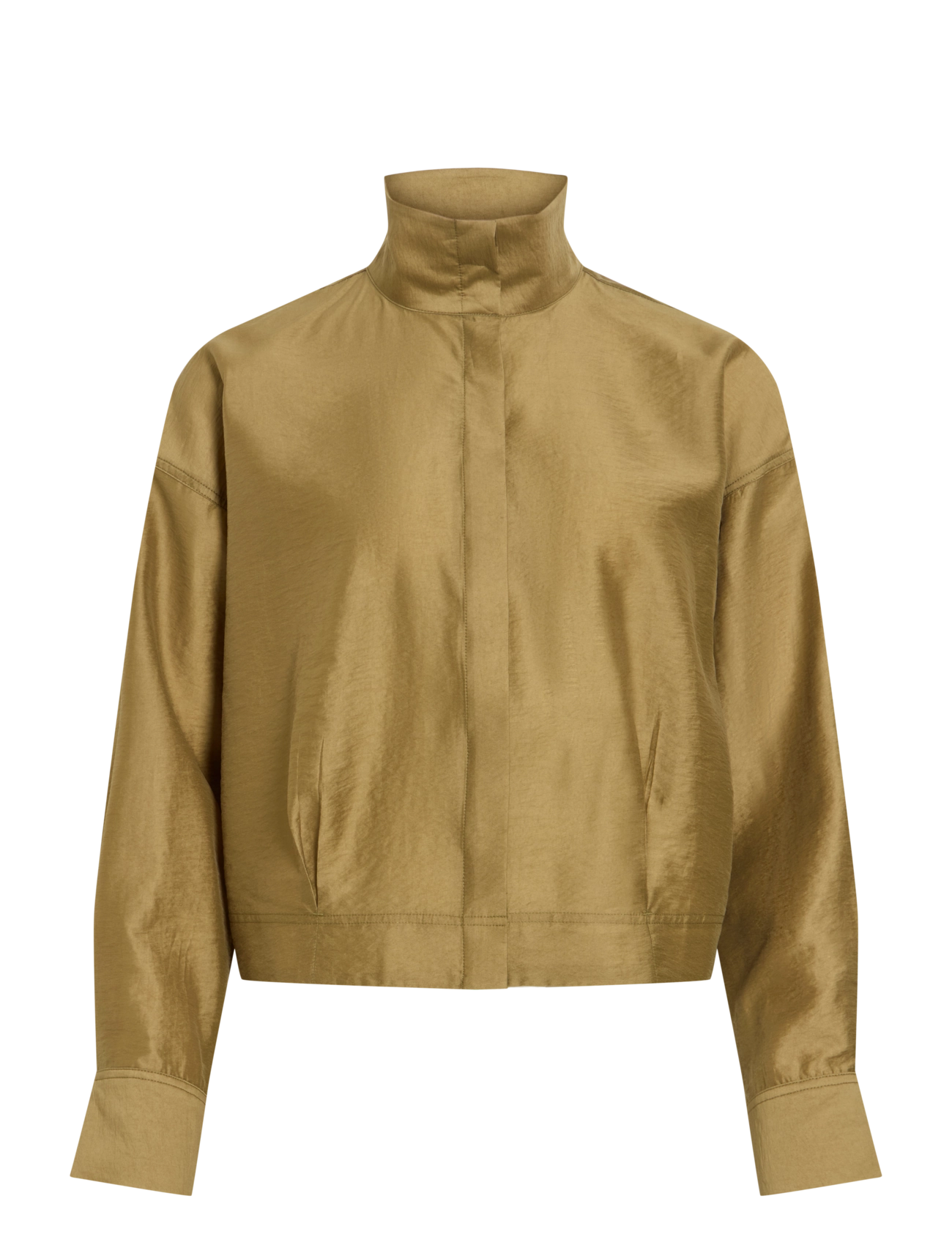 ROUGE EDIT - ROUSTINA L/S HIGH NECK SHIRT/1 - gothic olive - 1