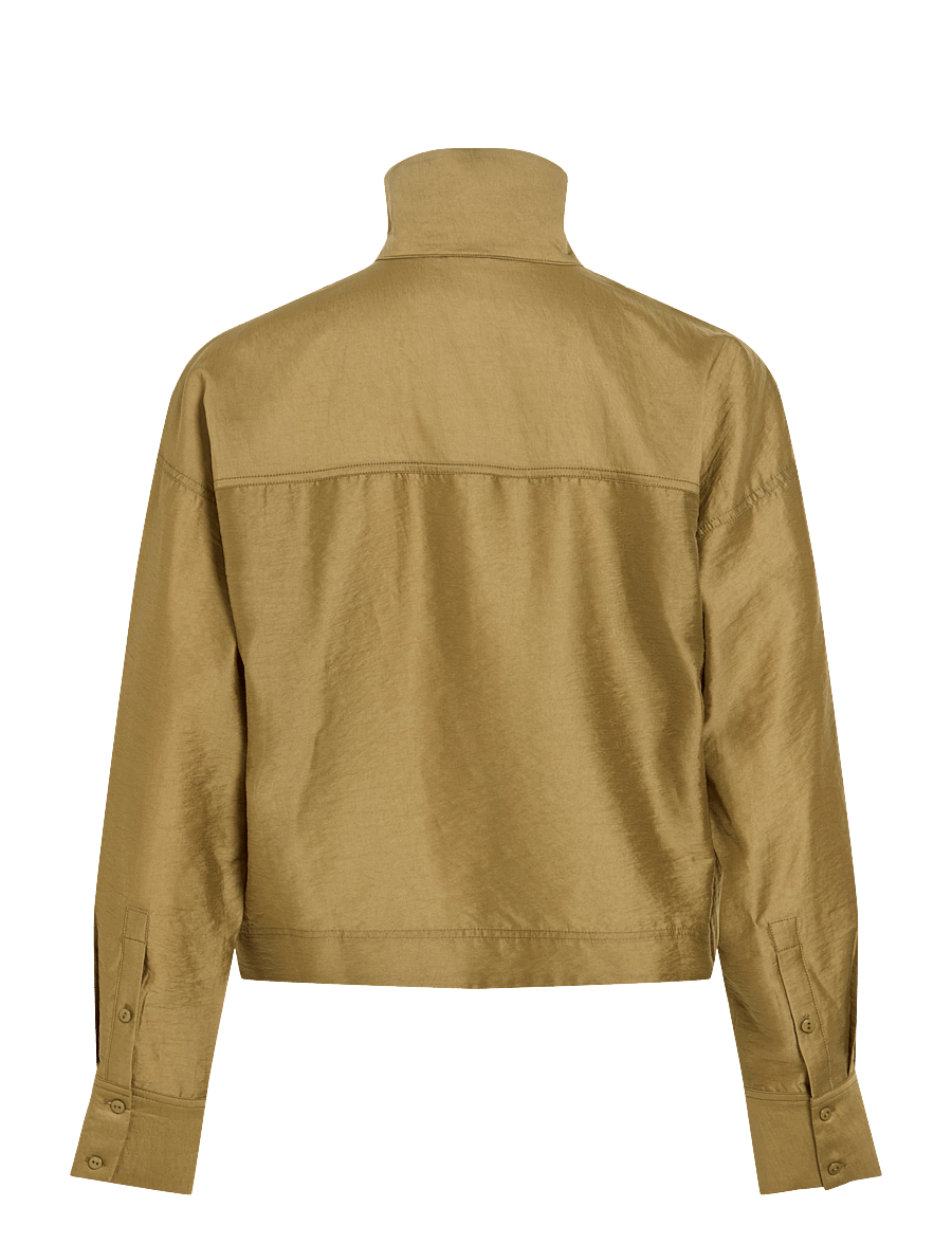 ROUGE EDIT - ROUSTINA L/S HIGH NECK SHIRT/1 - gothic olive - 2