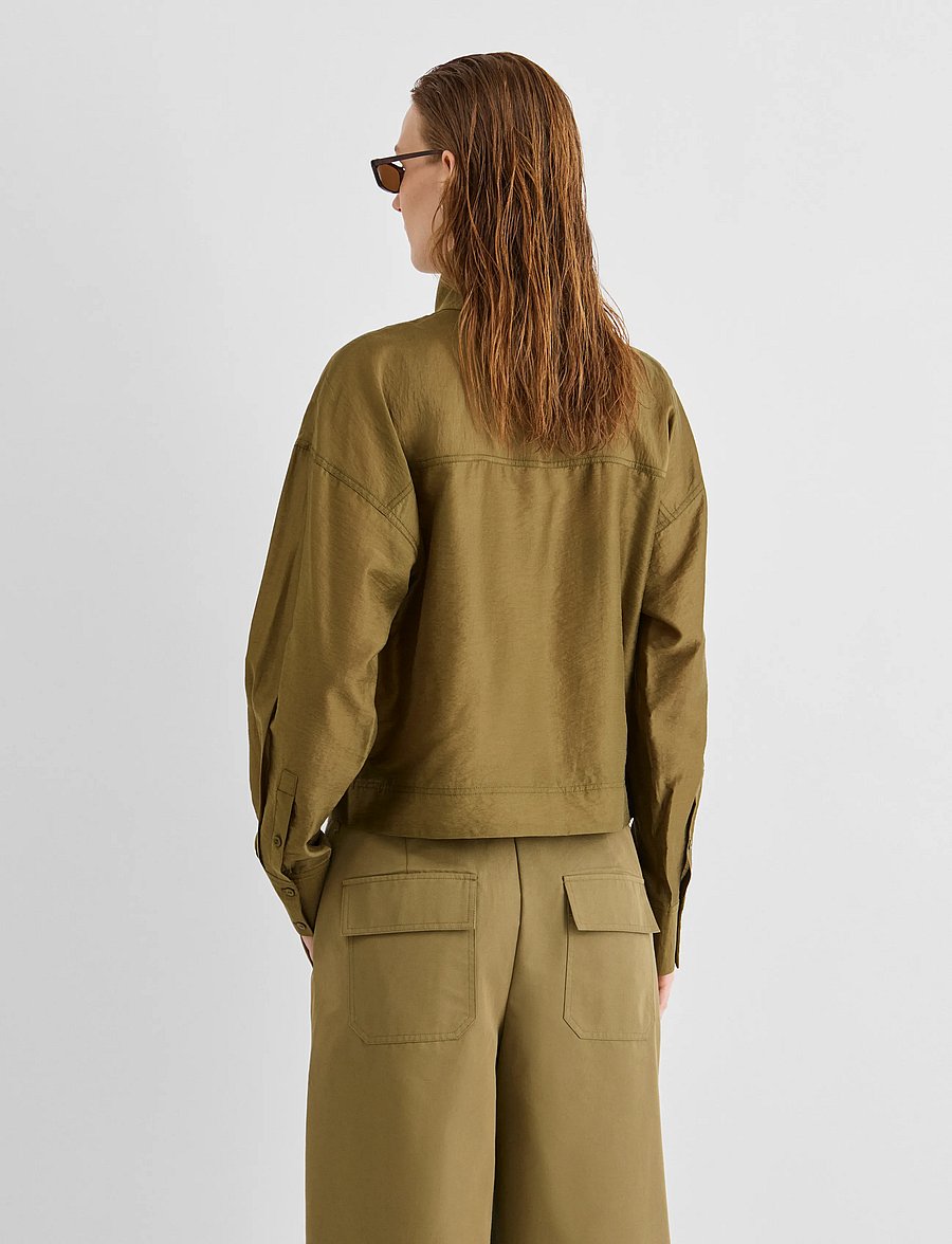 ROUGE EDIT - ROUSTINA L/S HIGH NECK SHIRT/1 - gothic olive - 3