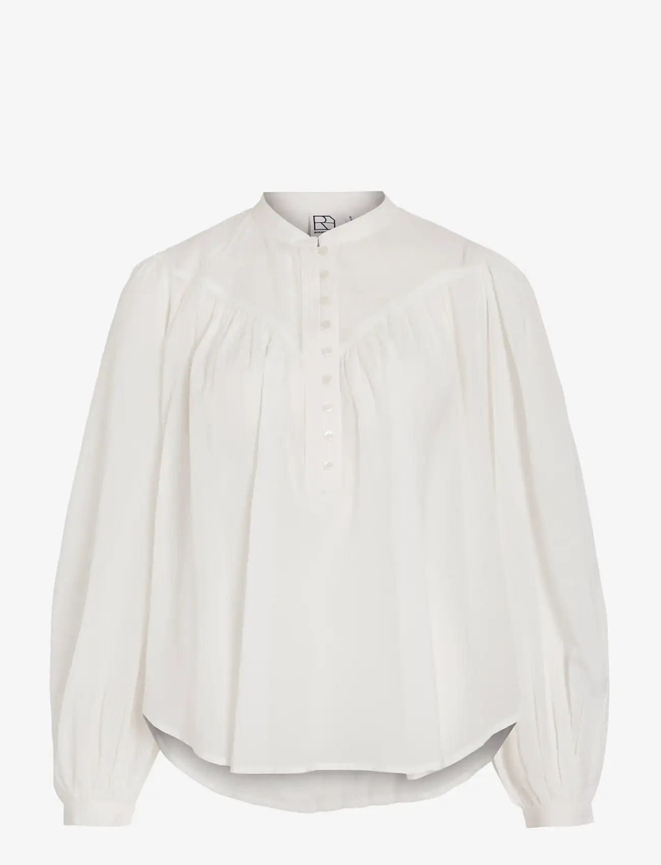 ROUGE EDIT - ROUSALLY L/S CHINA COLLAR SHIRT - langærmede skjorter - cloud dancer - 1