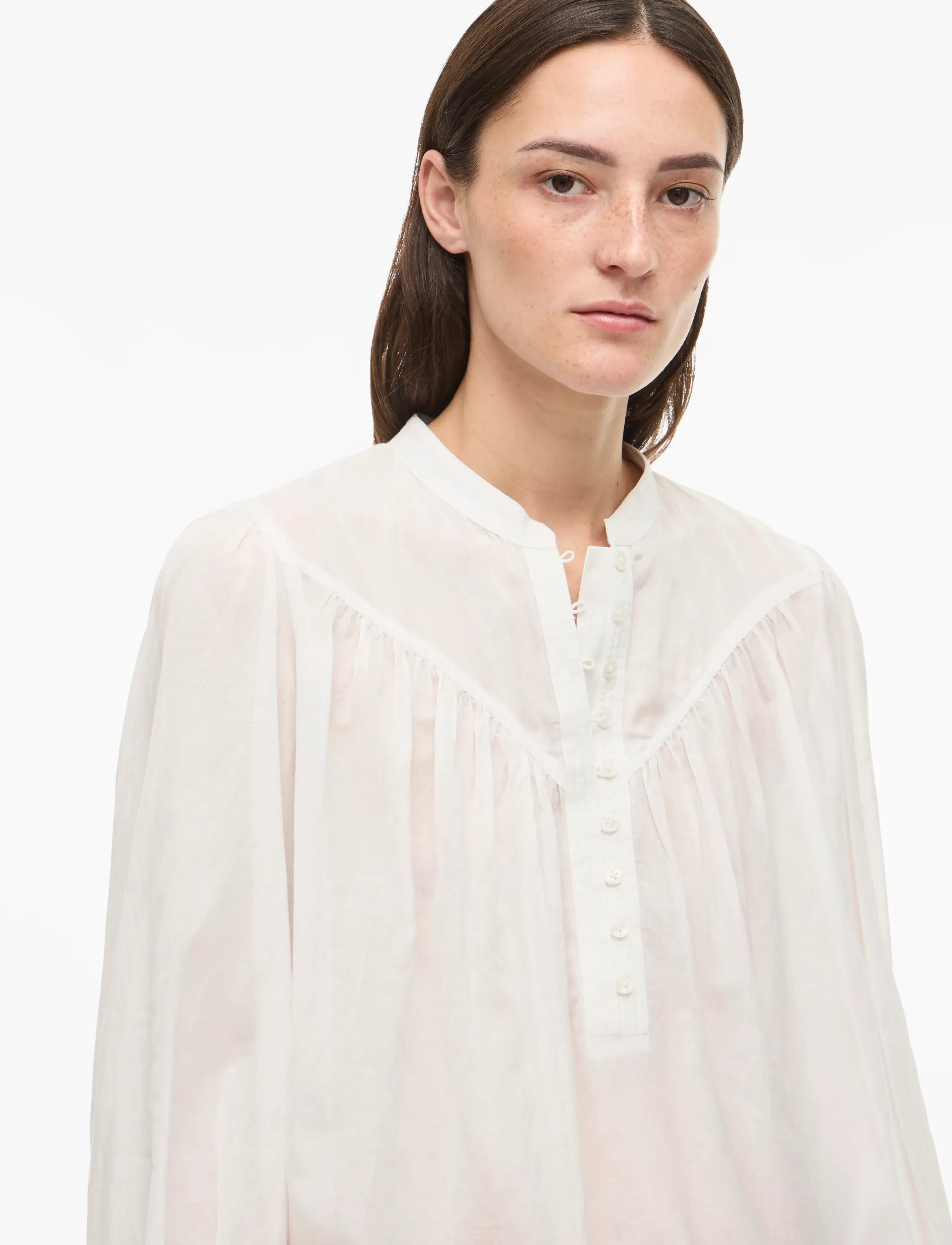 ROUGE EDIT Rousally L/S China Collar Shirt skjortor dam – bild 5