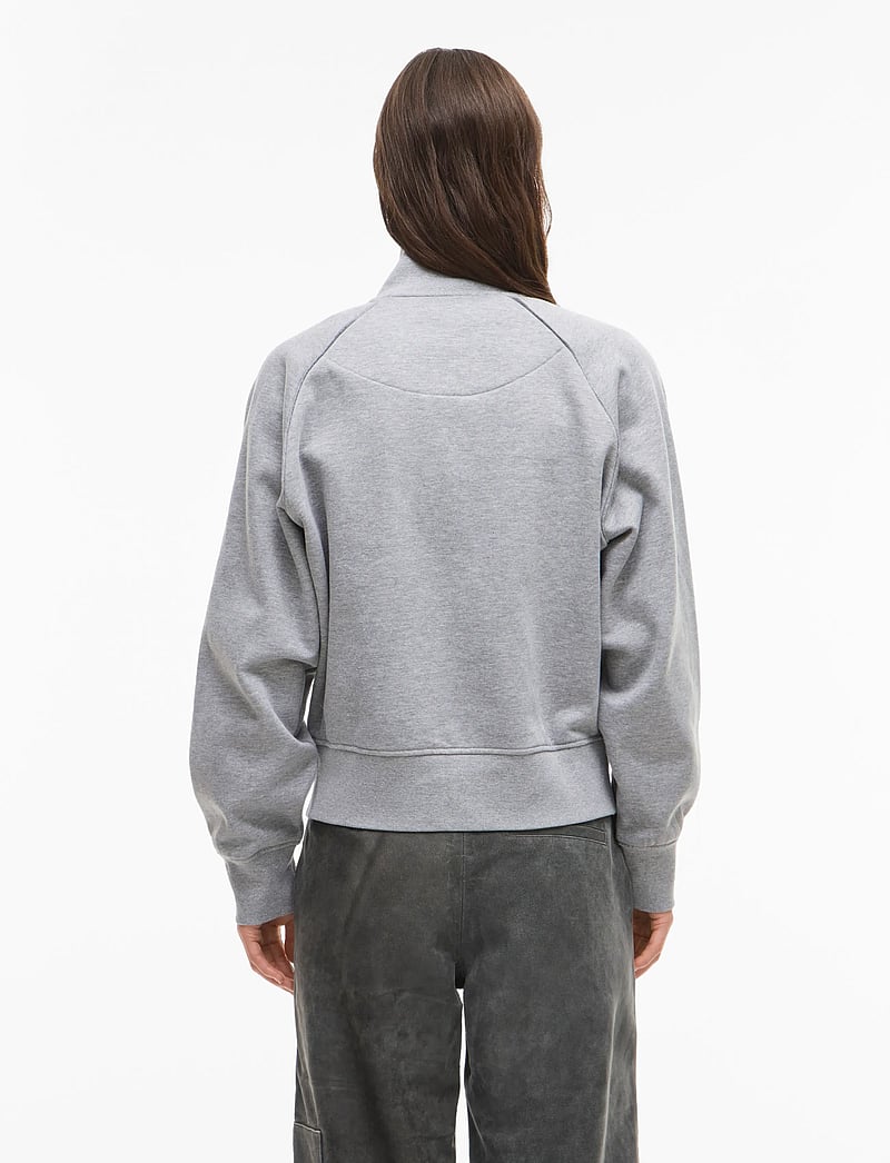 ROUGE EDIT - ROUYORK L/S HIGH NECK ZIPPER SWEAT - fleece og mellemlag - light grey melange - 3