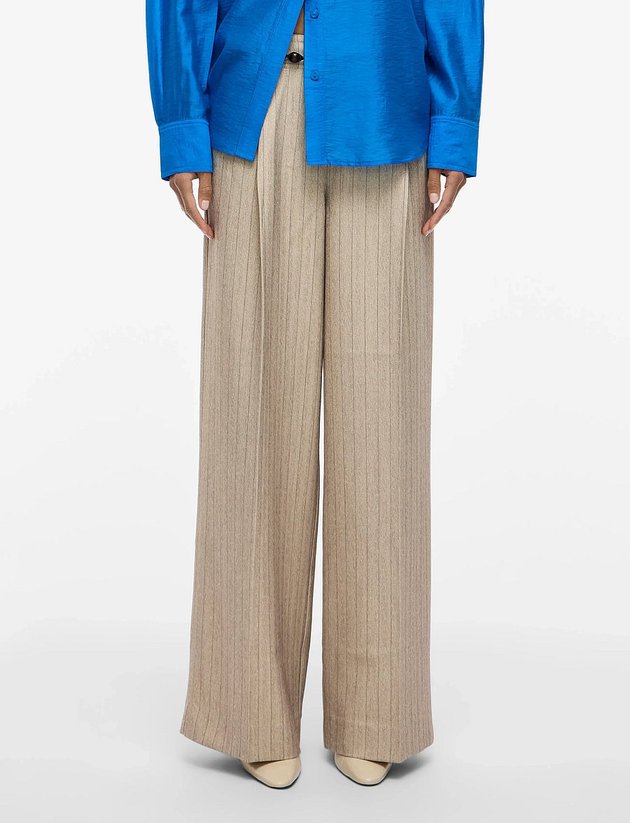 ROUGE EDIT - ROUSAGA RW W/F F/L TROUSER - hosen mit weitem bein - feather gray - 4