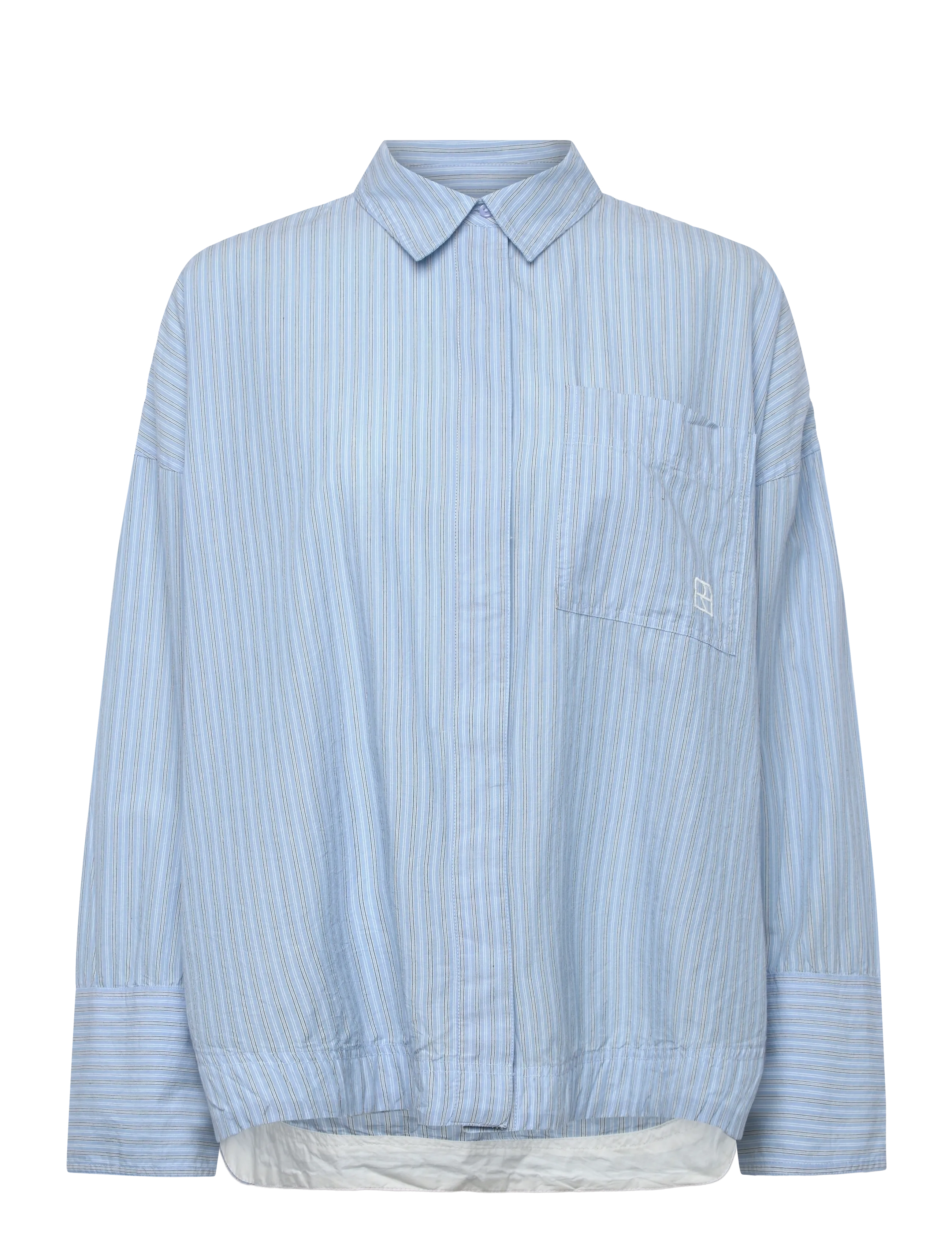 ROUGE EDIT ROUINGRID L/S OVERSIZED SHIRT - Transitional Layering - CLEAR SKY / blue