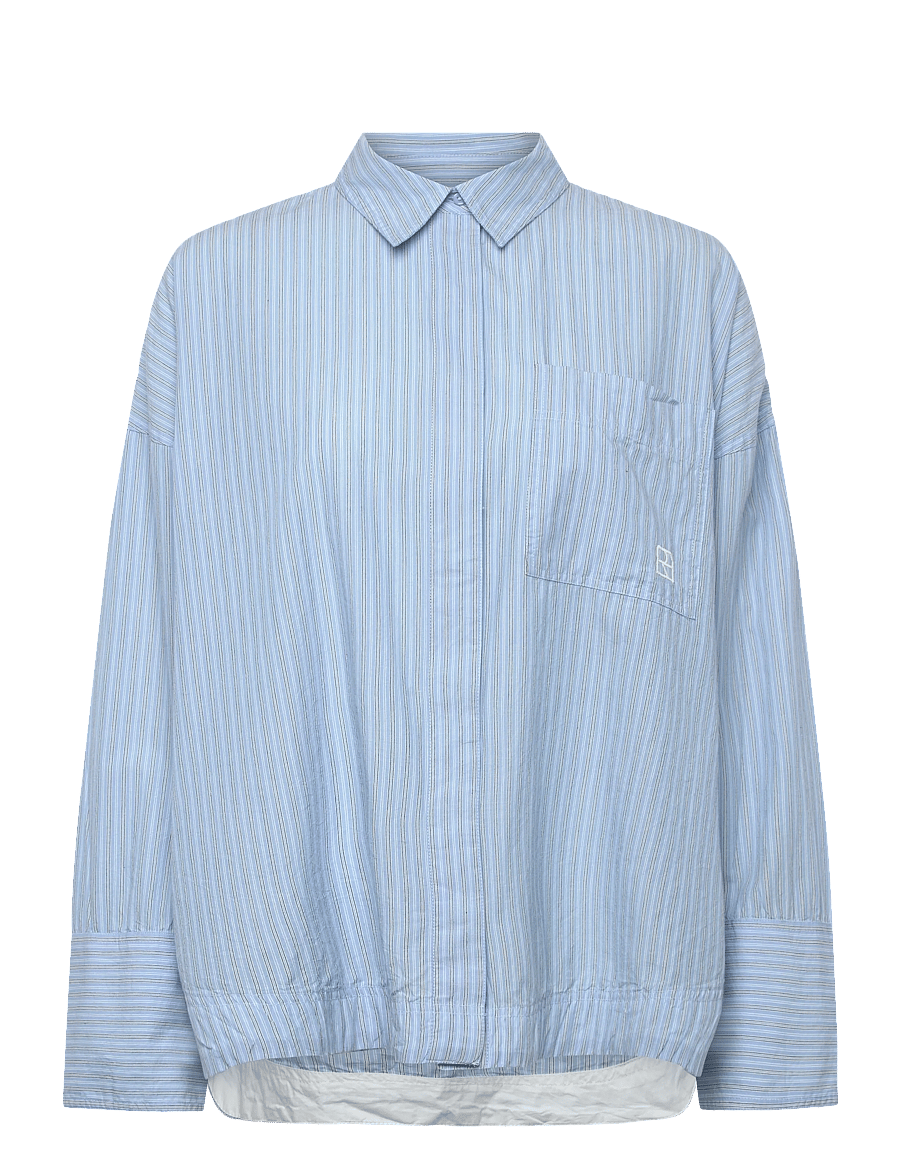 ROUGE EDIT - ROUINGRID L/S OVERSIZED SHIRT - pikkade varrukatega särgid - clear sky - 1