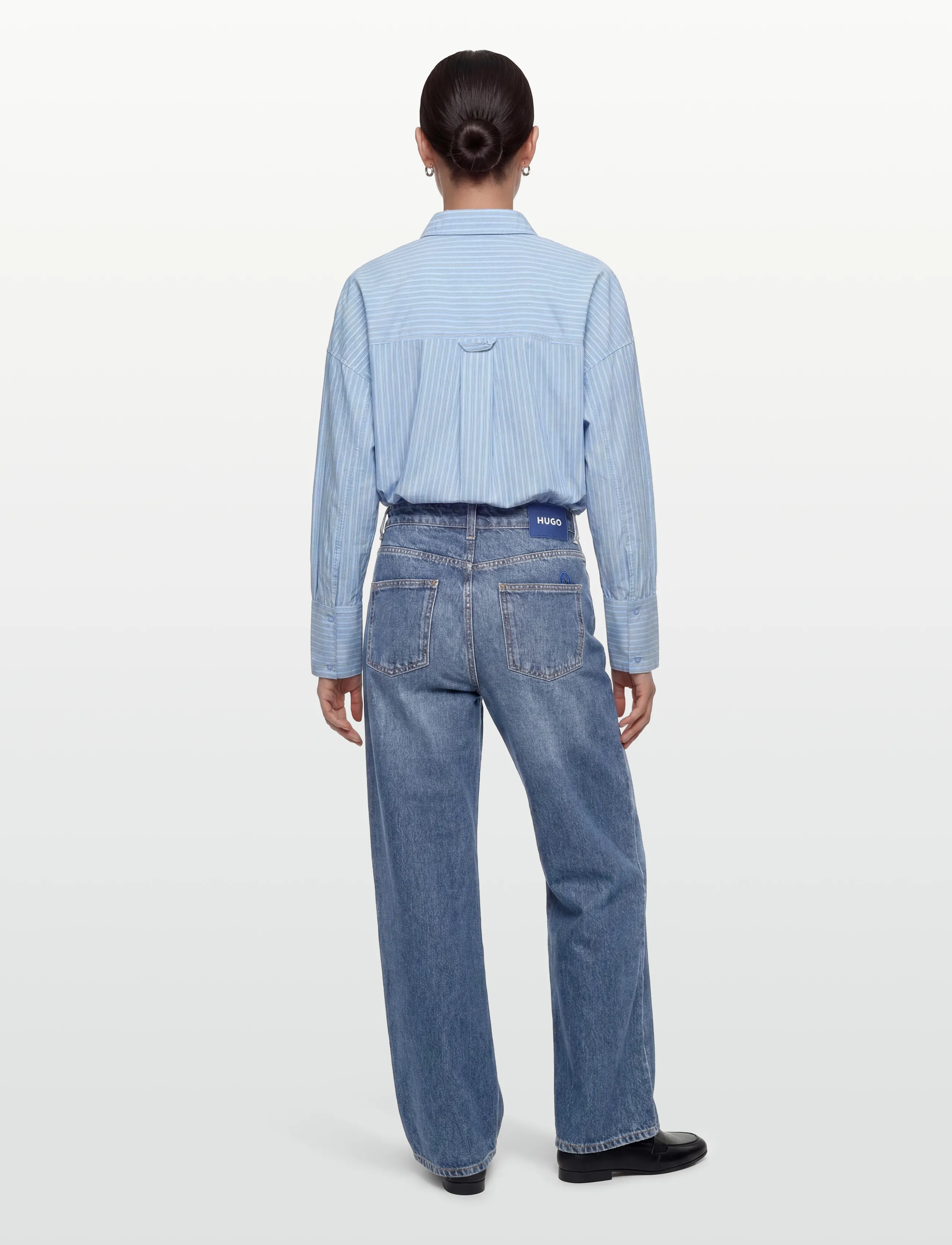 ROUGE EDIT - ROUINGRID L/S OVERSIZED SHIRT - pikkade varrukatega särgid - clear sky - 4