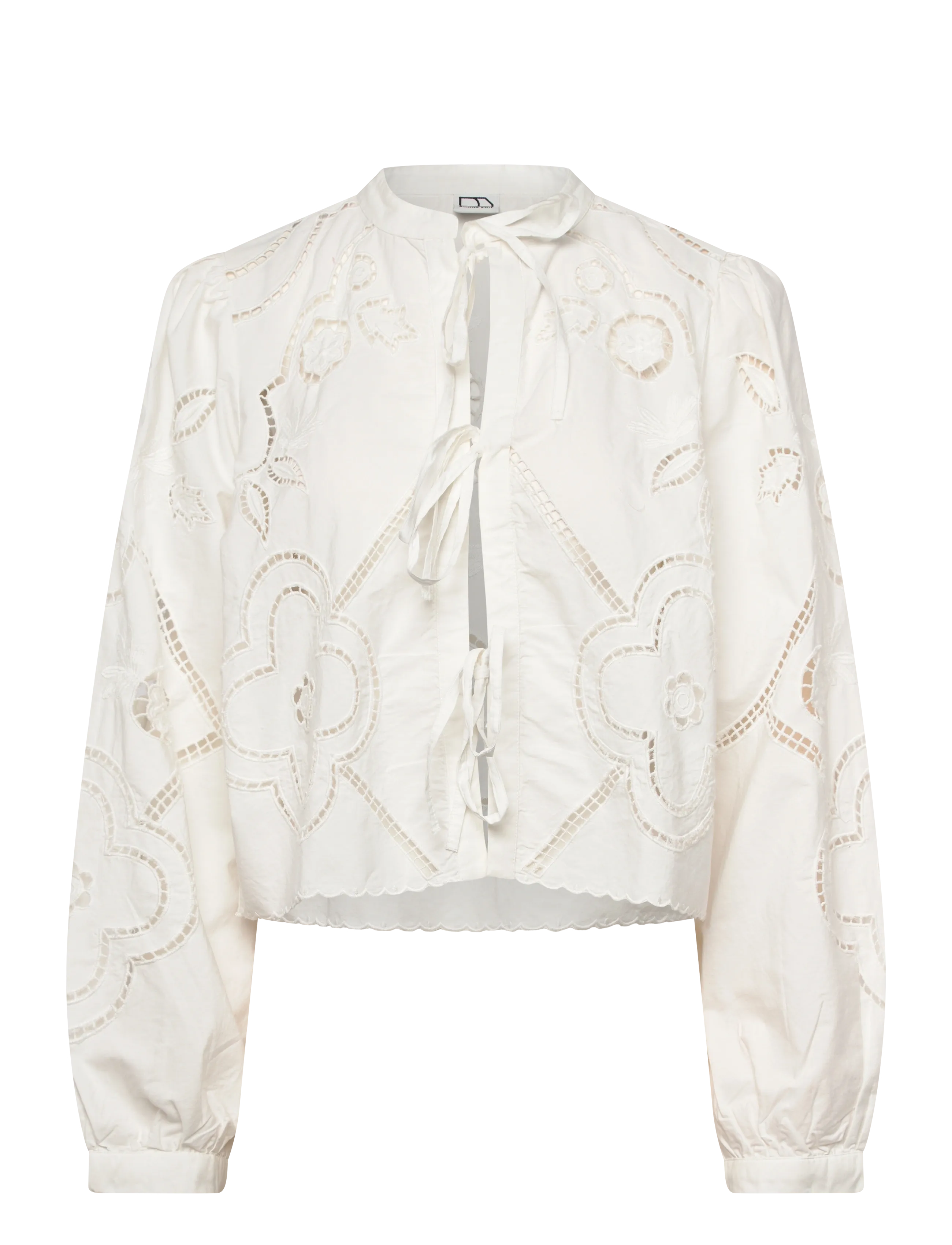 ROUGE EDIT ROUCARIN L/S O-NECK TOP/PF/1 - Blusar & Skjortor - CLOUD DANCER / white