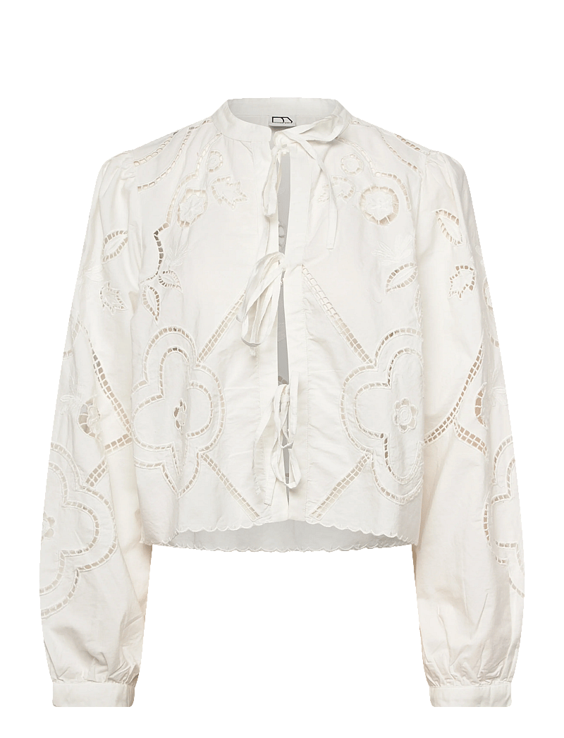 ROUGE EDIT - ROUCARIN L/S O-NECK TOP/PF/1 - langärmlige hemden - cloud dancer - 1