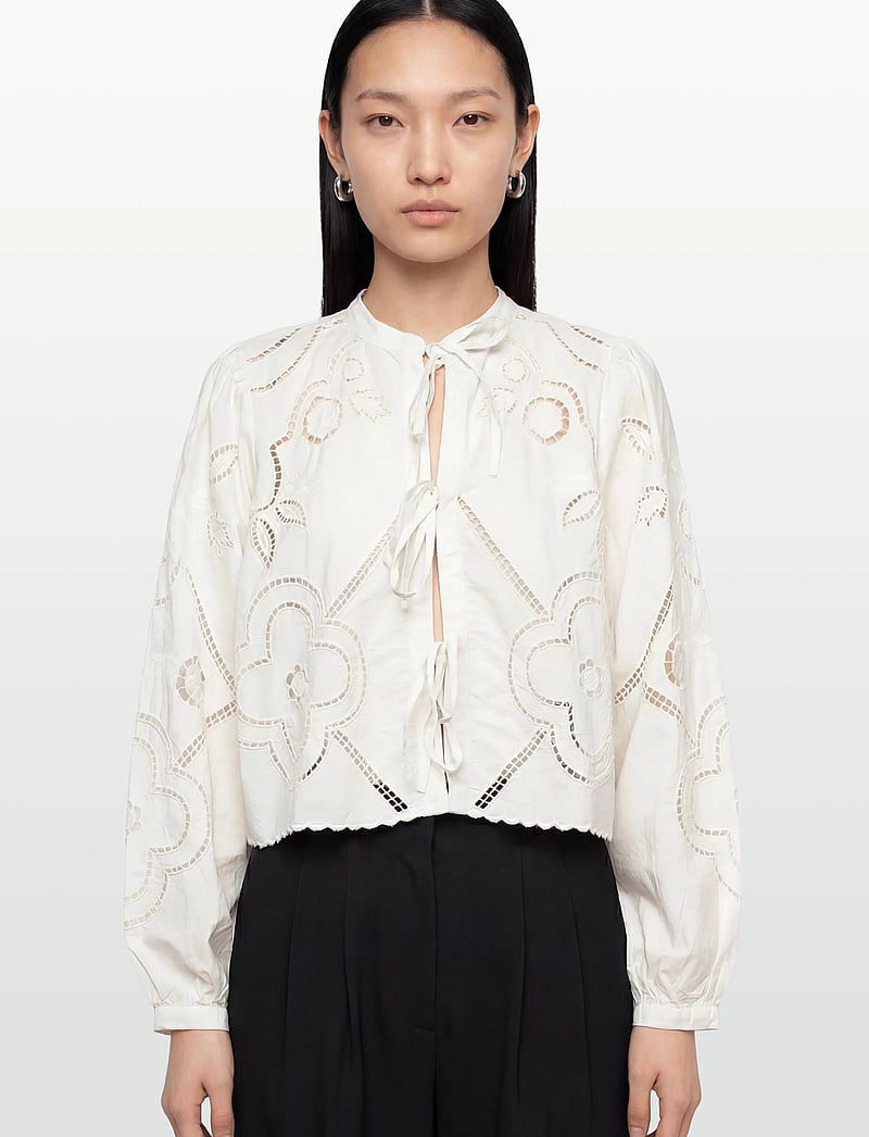 ROUGE EDIT - ROUCARIN L/S O-NECK TOP/PF/1 - langärmlige hemden - cloud dancer - 3