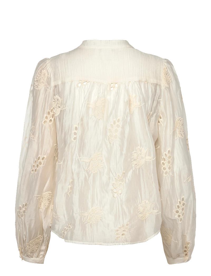 ROUGE EDIT - ROUDORA L/S V-NECK SHIRT - langærmede bluser - cloud dancer - 2