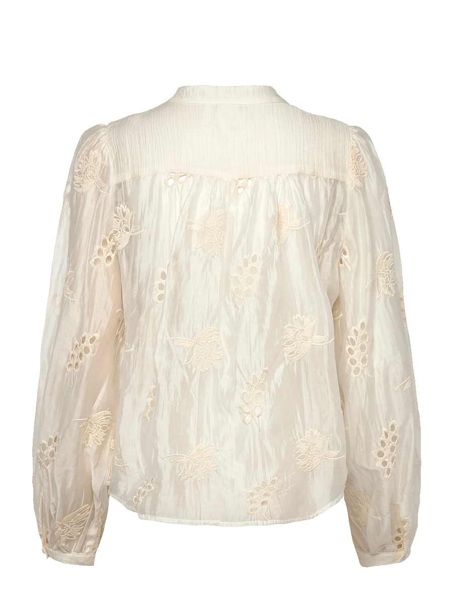 ROUGE EDIT - ROUDORA L/S V-NECK SHIRT - langærmede bluser - cloud dancer - 2