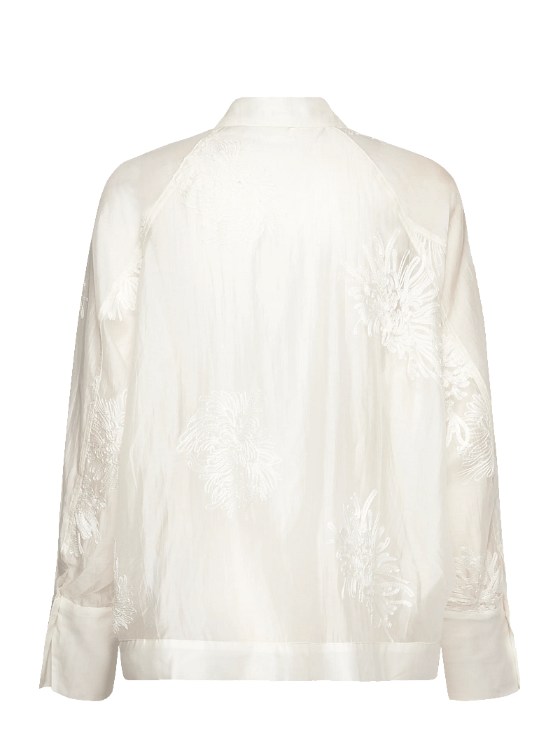 ROUGE EDIT - ROUVANNA L/S OVERSIZE SHIRT/2 - pikkade varrukatega särgid - cloud dancer - 1