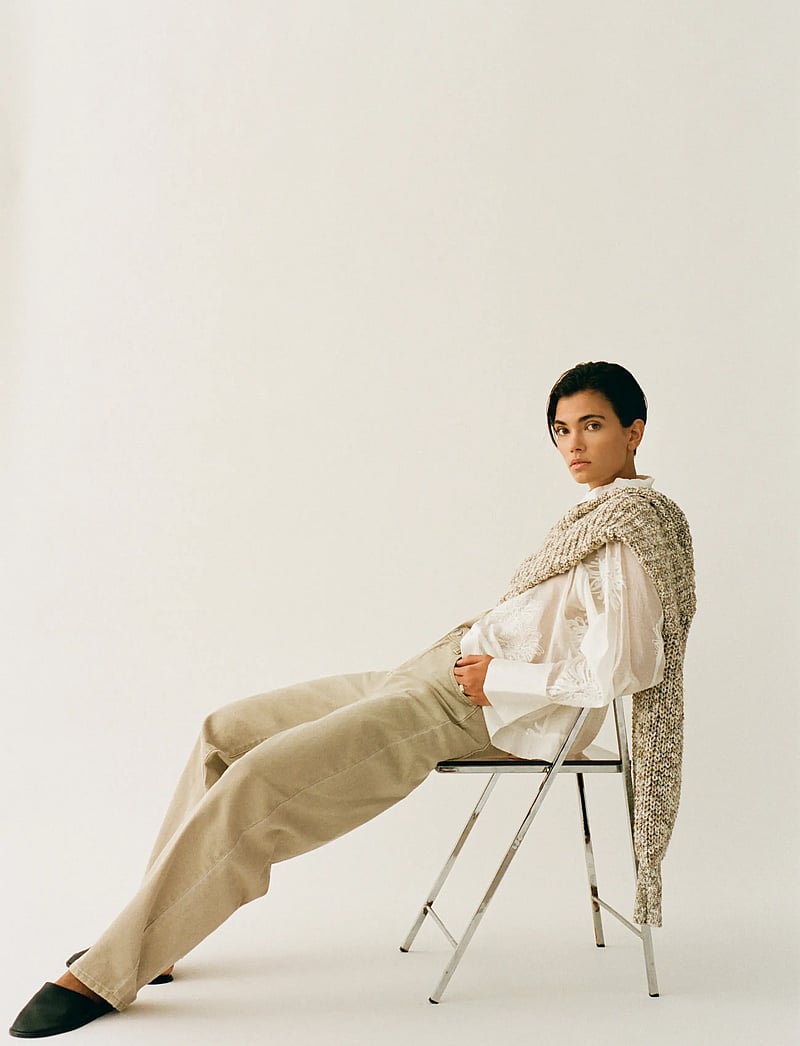 ROUGE EDIT - ROUVANNA L/S OVERSIZE SHIRT/2 - langærmede skjorter - cloud dancer - 0
