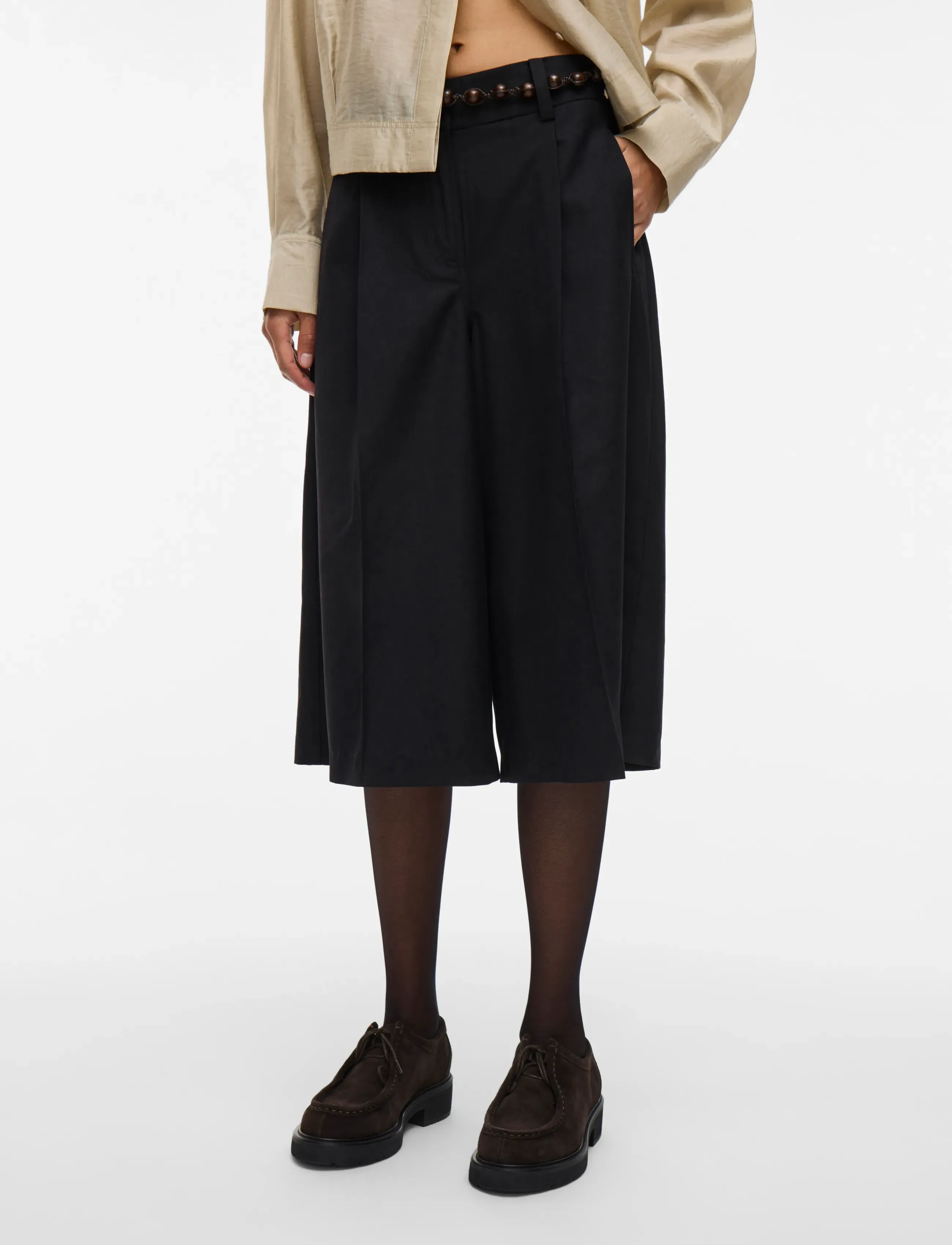 ROUGE EDIT Roupaula Rw Wf Culottes/Pf, 34, Black, Bukser > Culottes, Dame