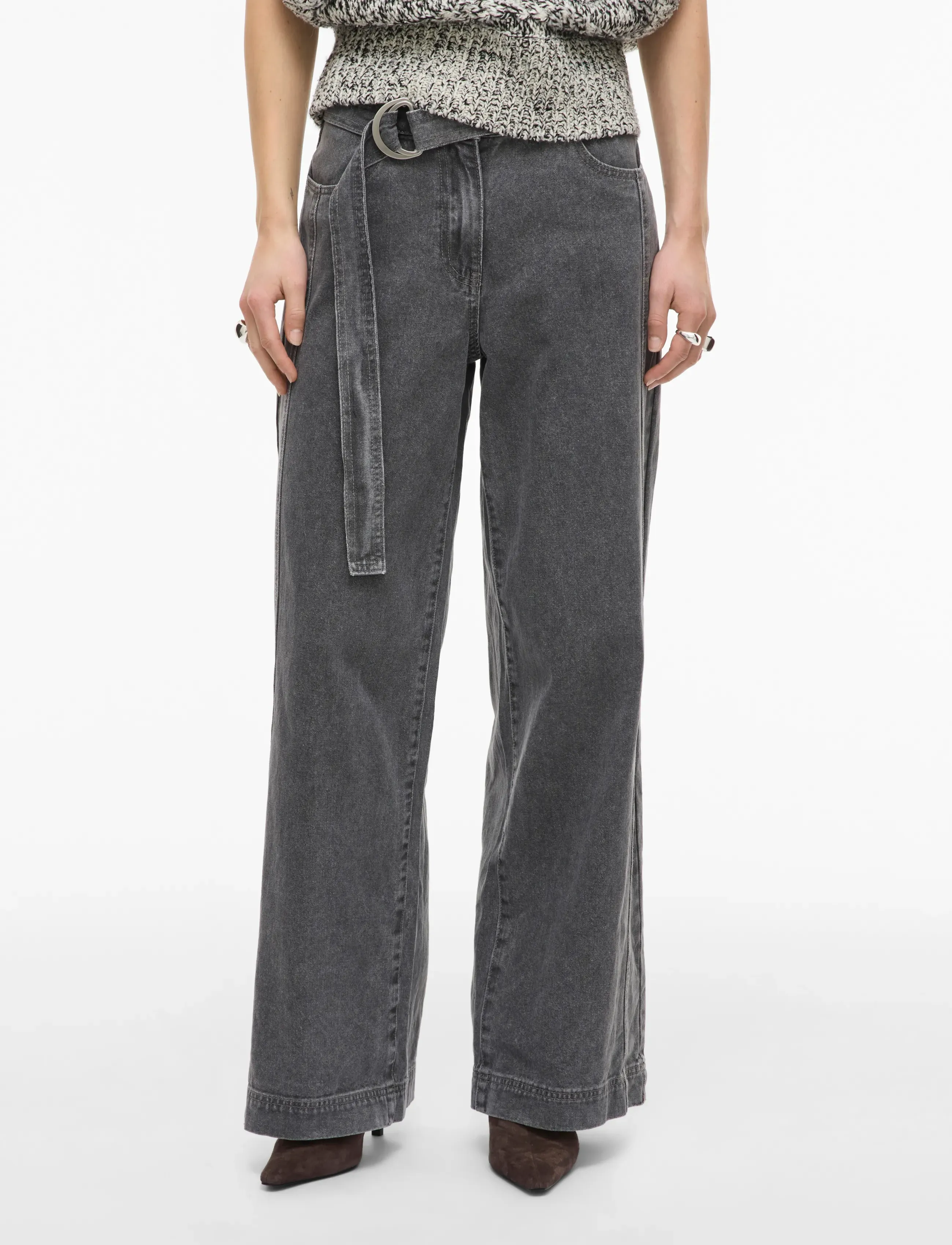 ROUGE EDIT ROUASTA RW F/F WF JEANS - Transitional Layering - LIGHT GREY DENIM / grey