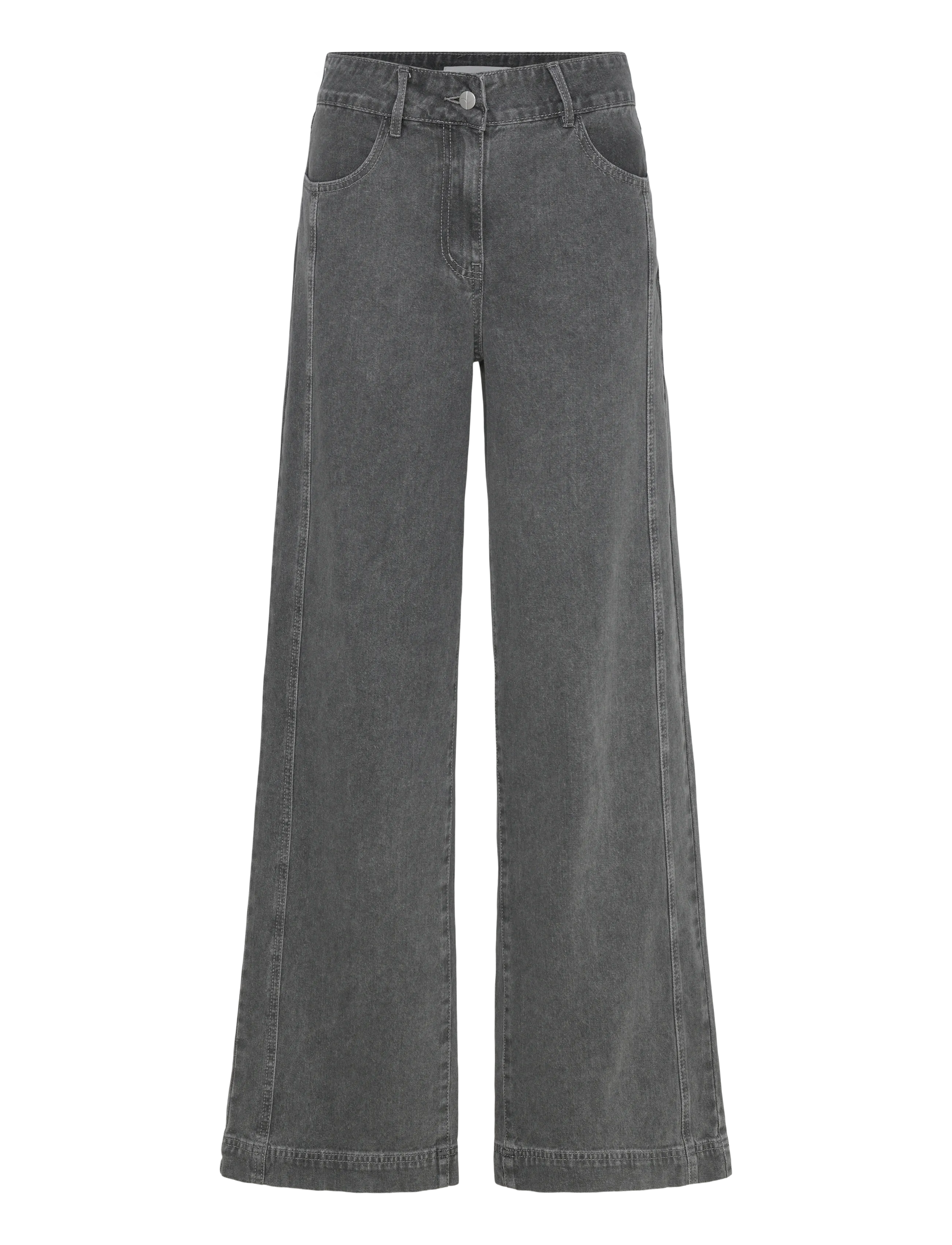 ROUGE EDIT - ROUASTA RW F/F WF JEANS - hosen mit weitem bein - light grey denim - 3