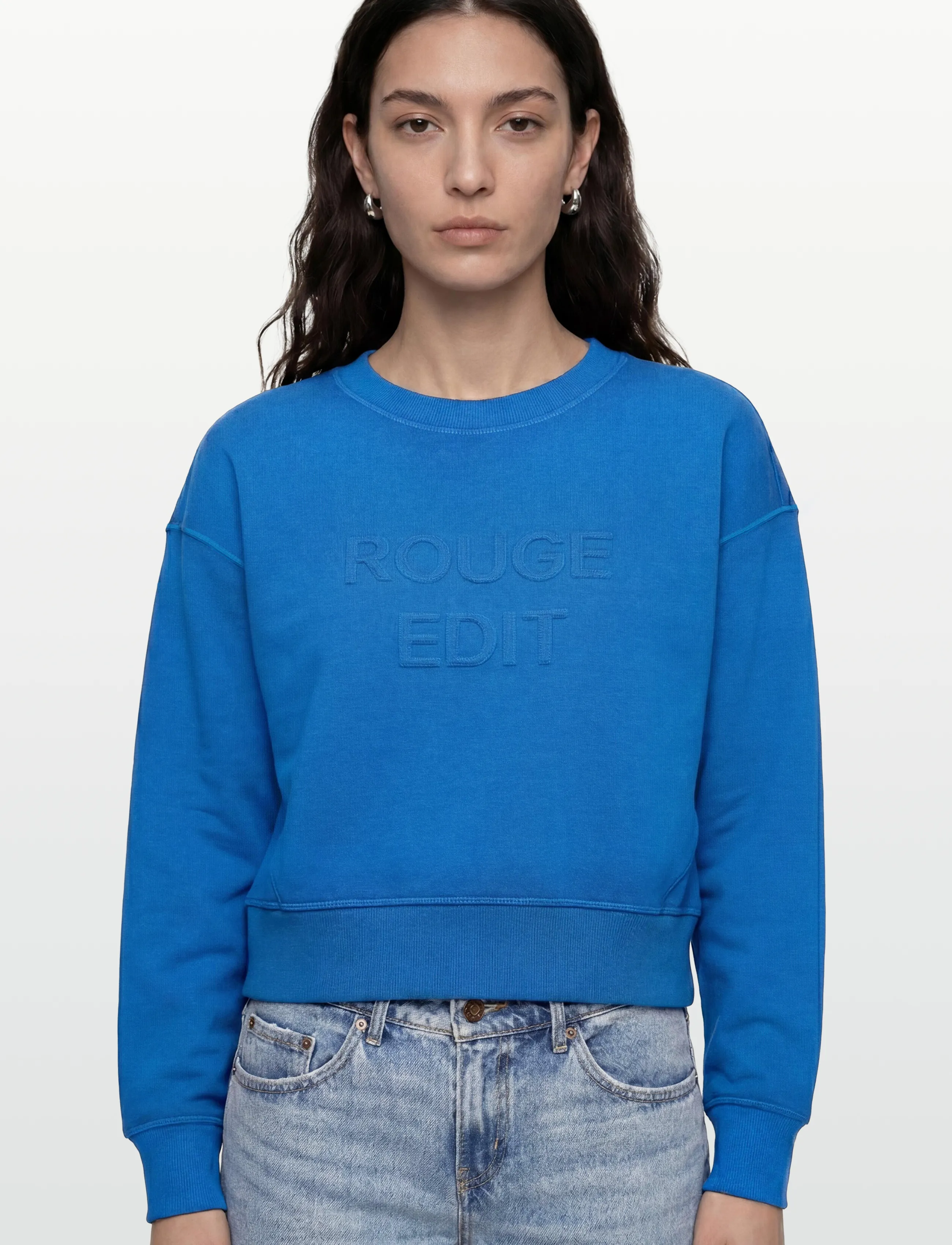 ROUGE EDIT - ROUFRIDA L/S O-NECK SWEAT/1 - hverdags stil - directoire blue - 3