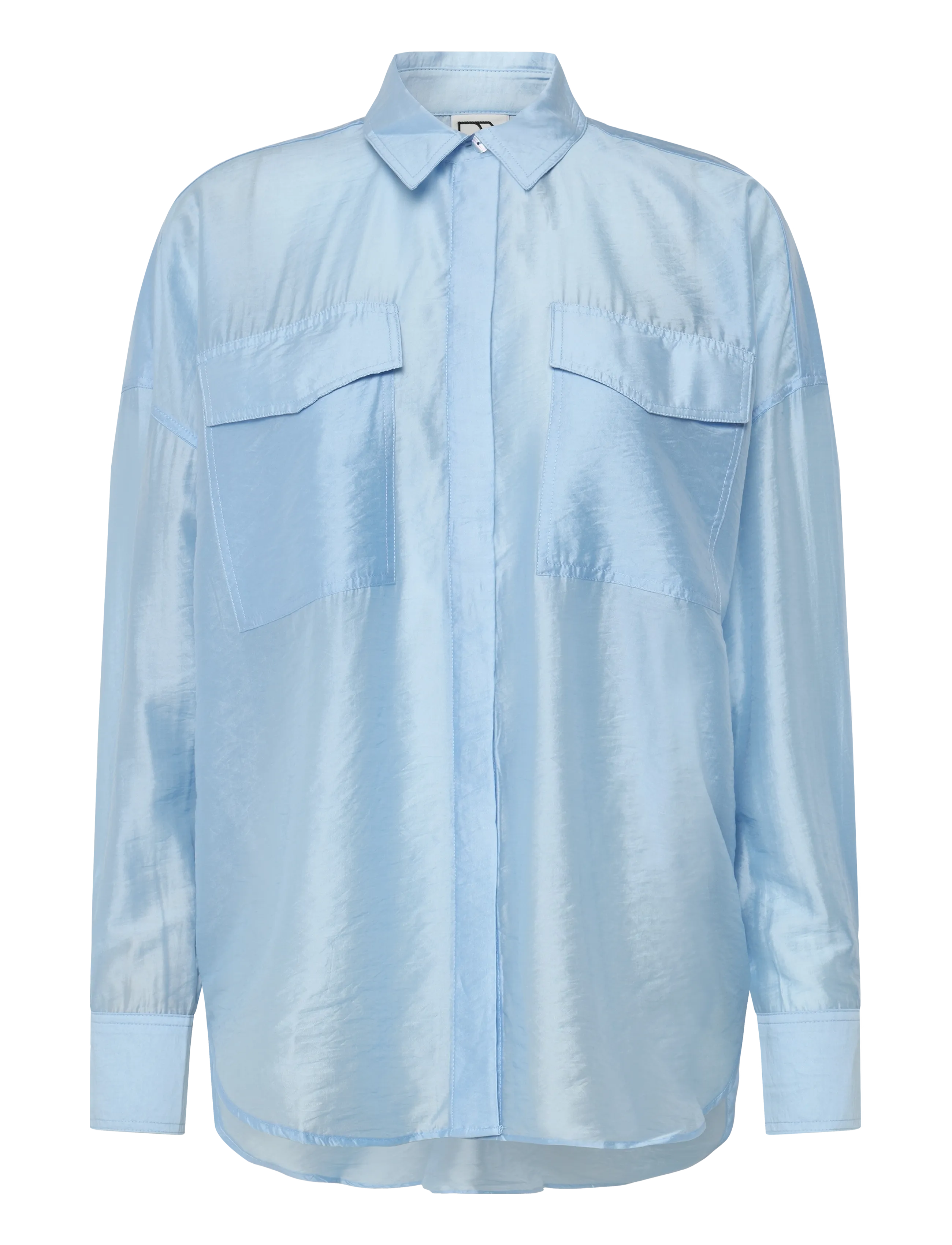 ROUGE EDIT ROUALININE L/S OVESIZED SHIRT - Drabužiai - CLEAR SKY / blue