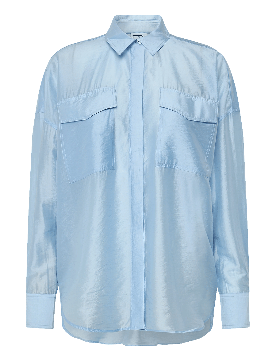 ROUGE EDIT - ROUALININE L/S OVESIZED SHIRT - marškiniai ilgomis rankovėmis - clear sky - 1