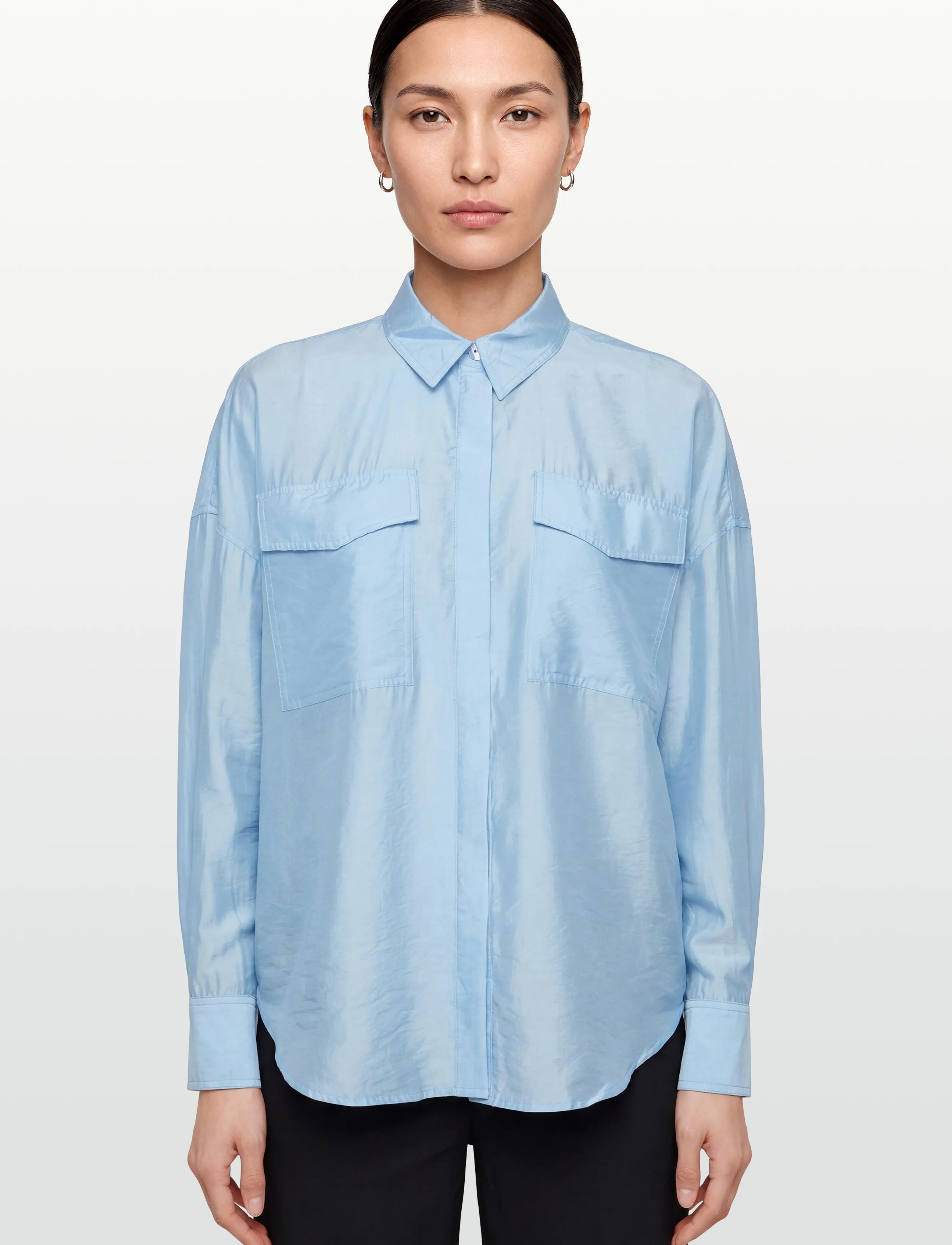 ROUGE EDIT - ROUALININE L/S OVESIZED SHIRT - langærmede skjorter - clear sky - 3