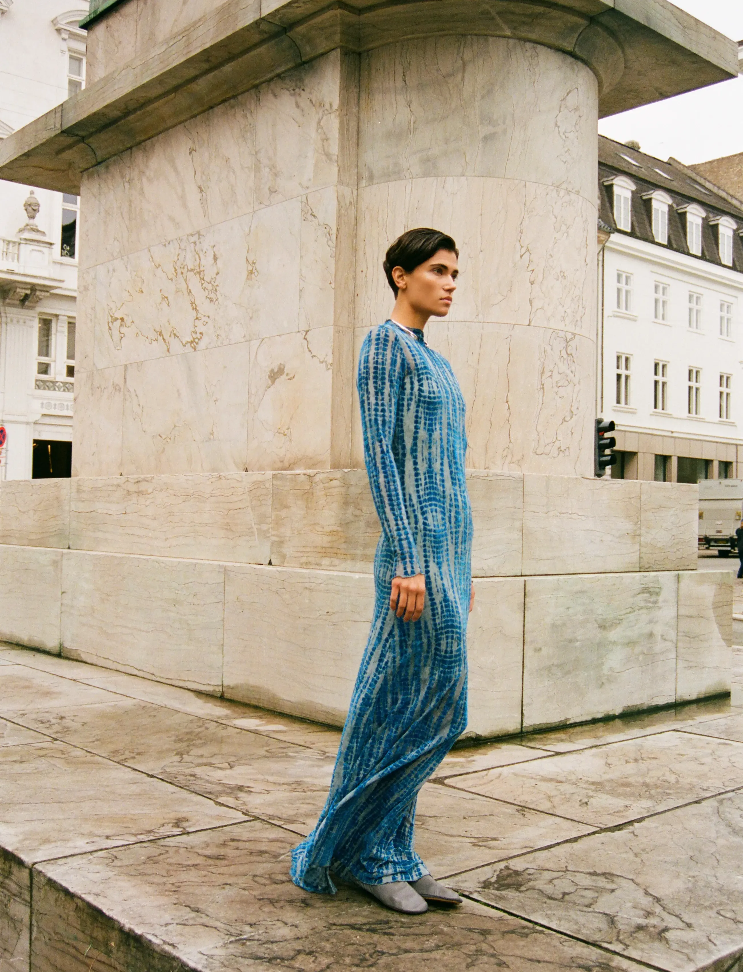 ROUGE EDIT - ROUMEENA L/S MAXI DRESS - directoire blue - 4