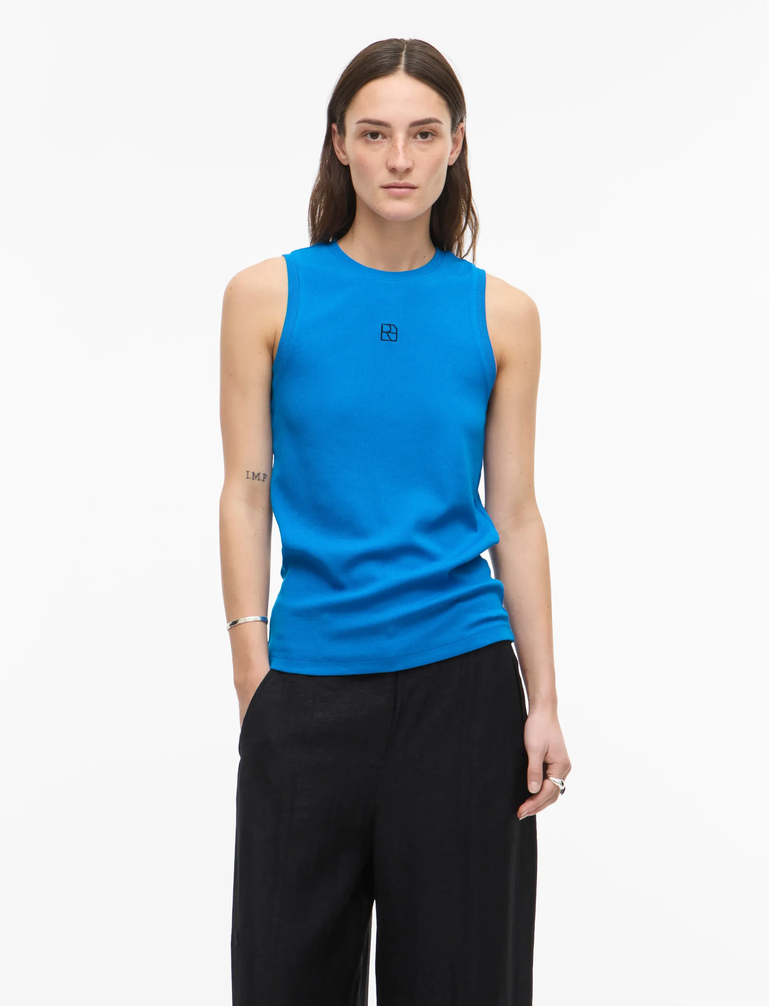 ROUGE EDIT ROUHELENAS TANK TOP - T-särgid ja alussärgid - DIRECTOIRE BLUE / blue