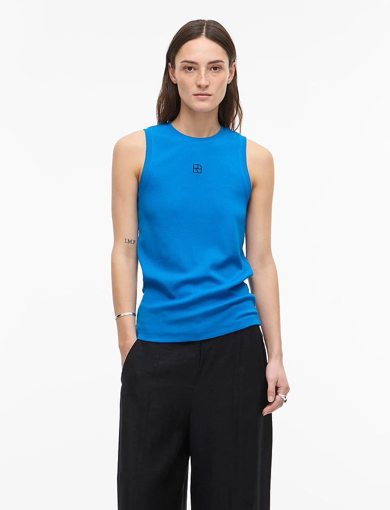 ROUGE EDIT - ROUHELENAS TANK TOP - tanktops - directoire blue - 0