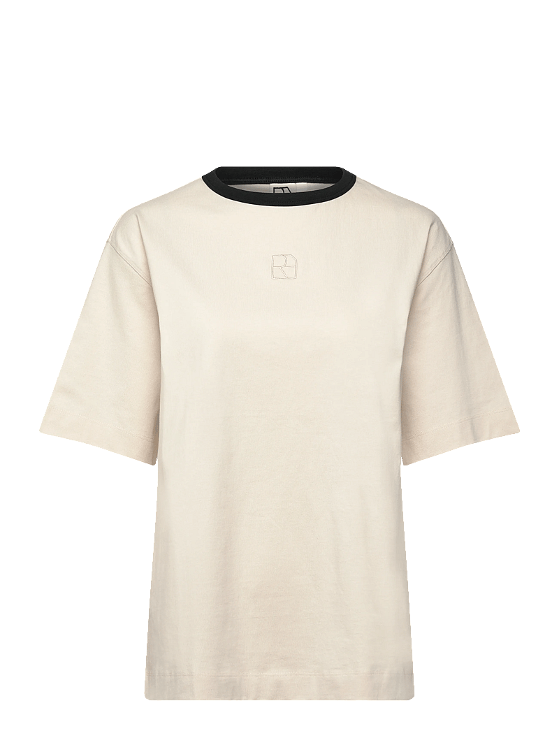 ROUGE EDIT - ROUNAOMI 2/4 O-NECK OVERSIZED TEE - t-shirts - birch - 0