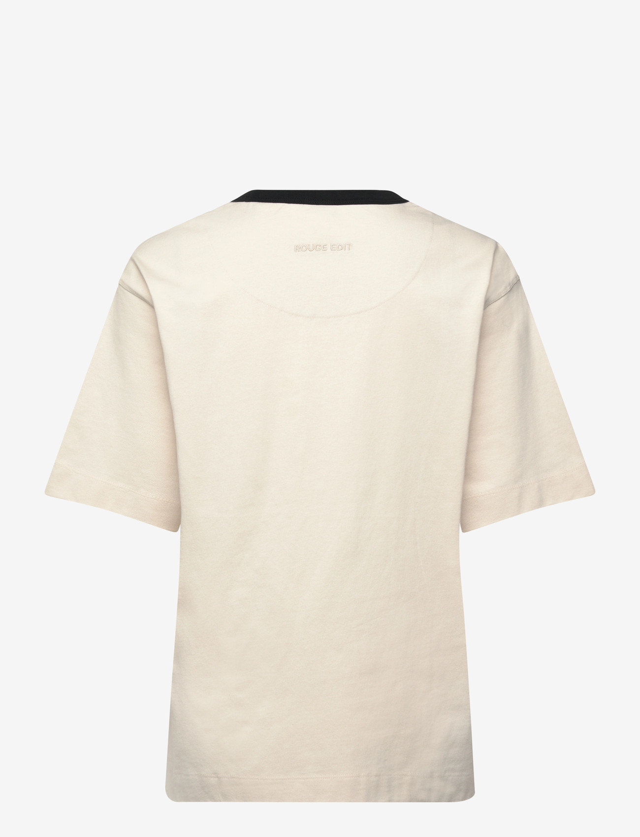 ROUGE EDIT - ROUNAOMI 2/4 O-NECK OVERSIZED TEE - t-shirts - birch - 1