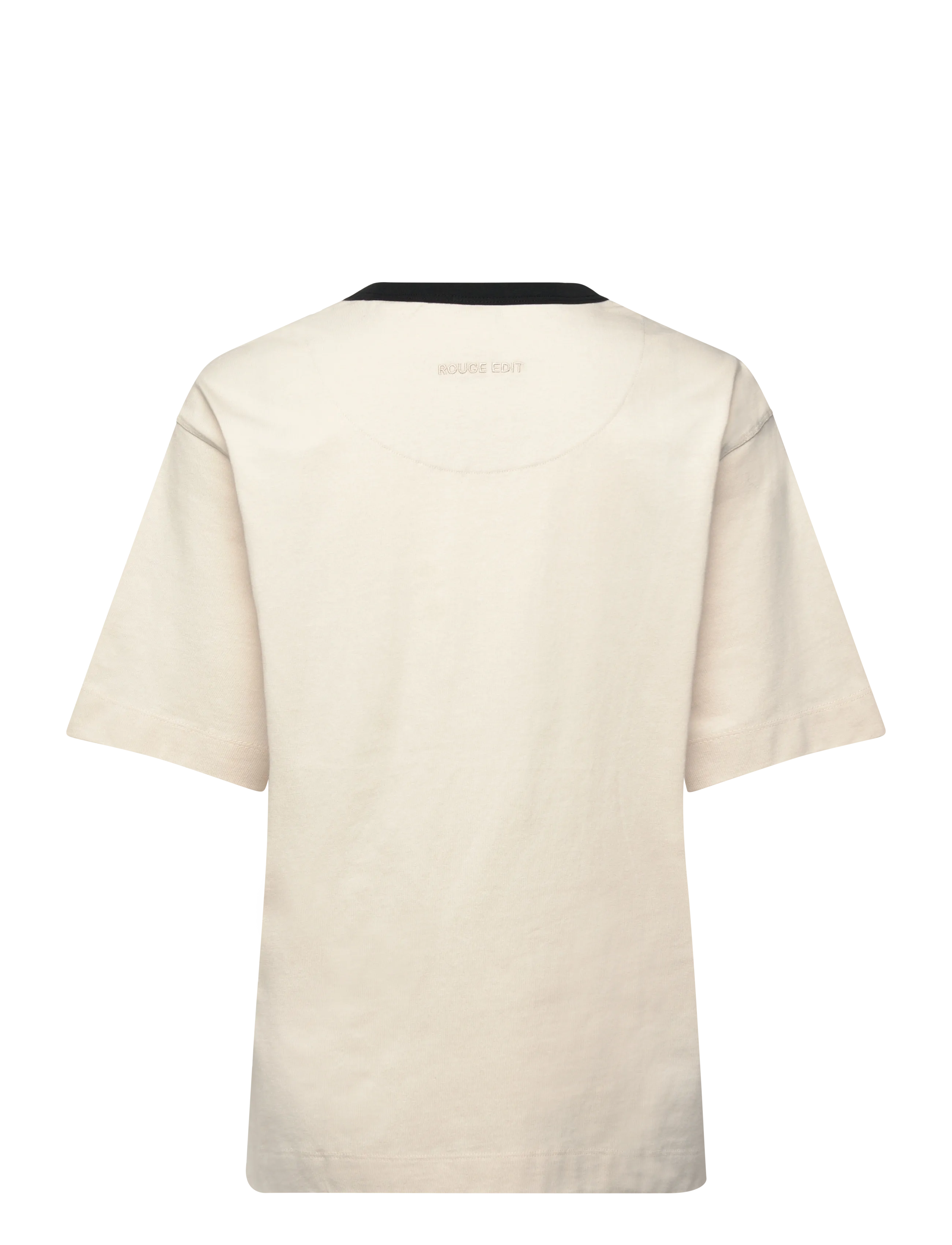 ROUGE EDIT - ROUNAOMI 2/4 O-NECK OVERSIZED TEE - t-shirts - birch - 2