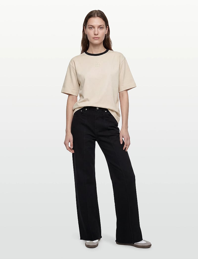 ROUGE EDIT - ROUNAOMI 2/4 O-NECK OVERSIZED TEE - t-shirts - birch - 0