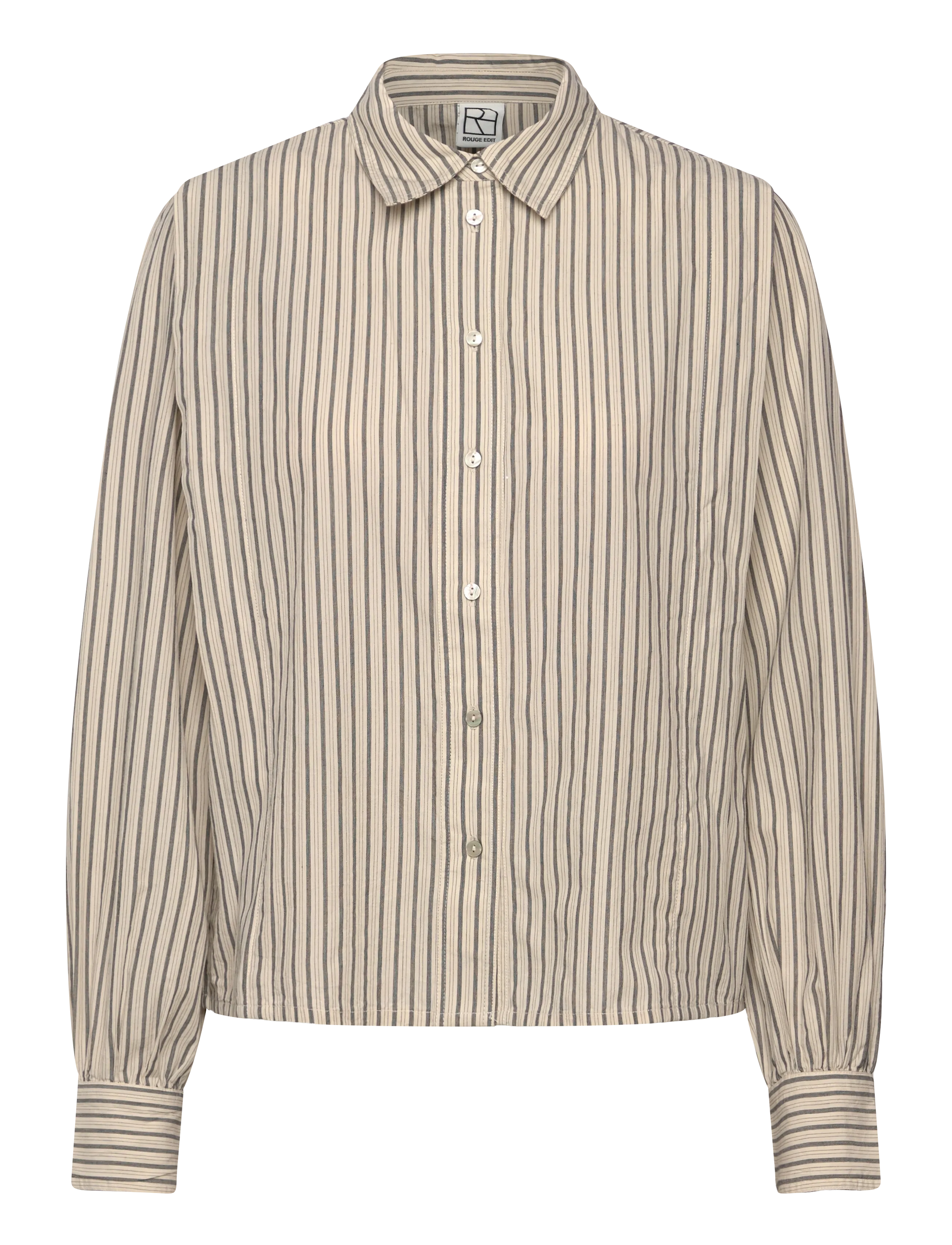 ROUGE EDIT ROUELLEN L/S SHIRT - ROUGE EDIT - BIRCH / grey