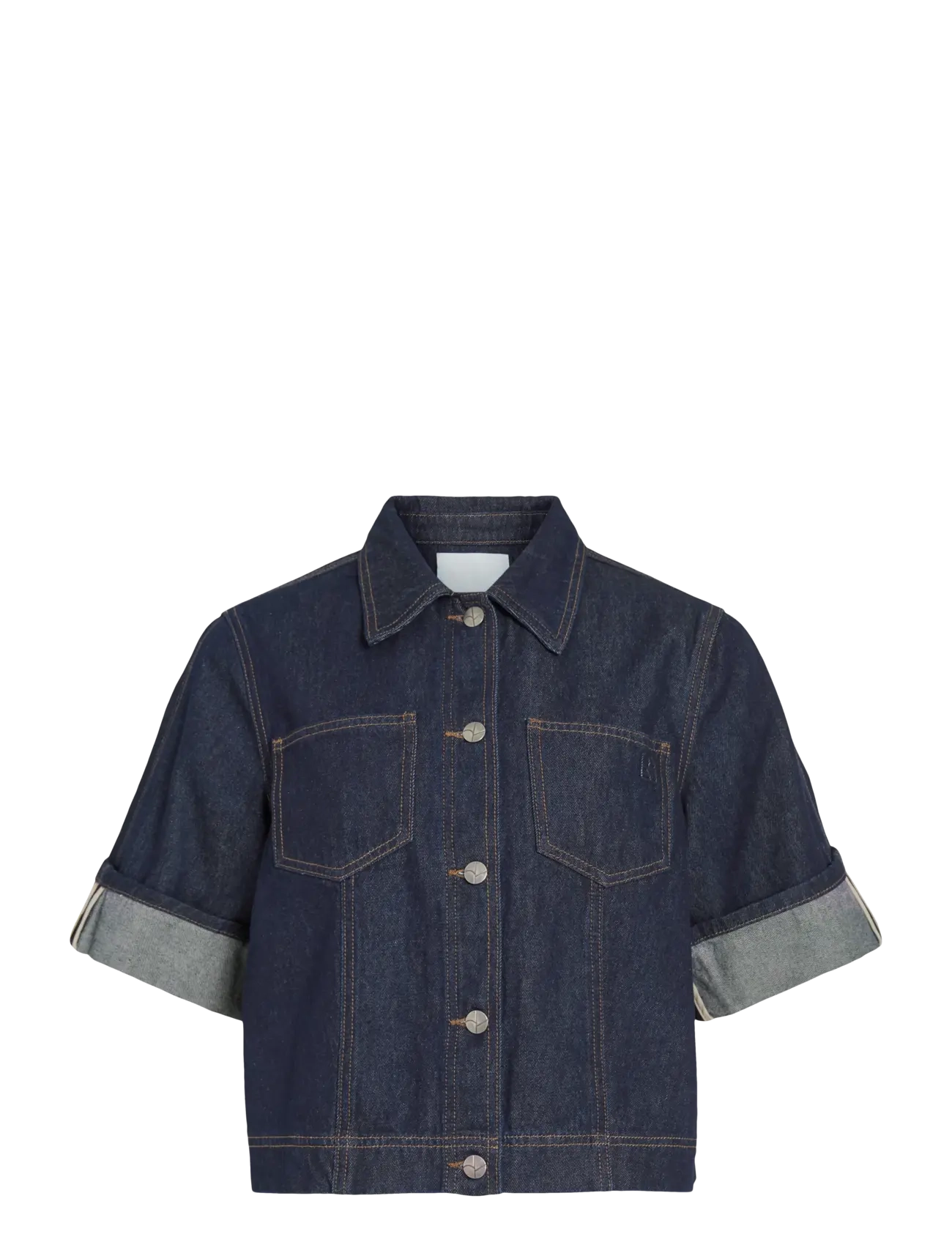 ROUGE EDIT ROUMARTINE 2/4 DENIM SHIRT - ROUGE EDIT - DARK BLUE DENIM / navy