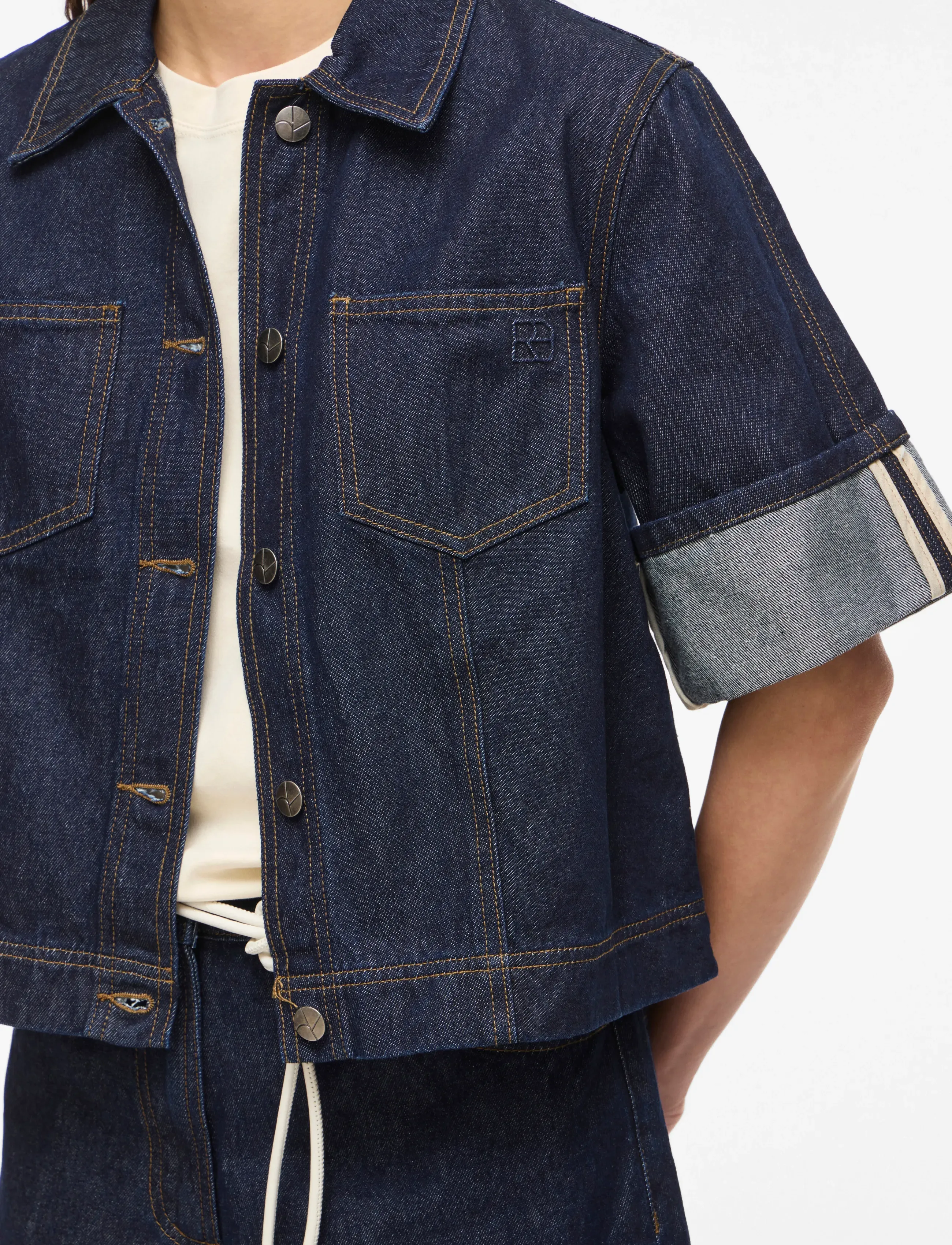 ROUGE EDIT - ROUMARTINE 2/4 DENIM SHIRT - jeanshemden - dark blue denim - 5