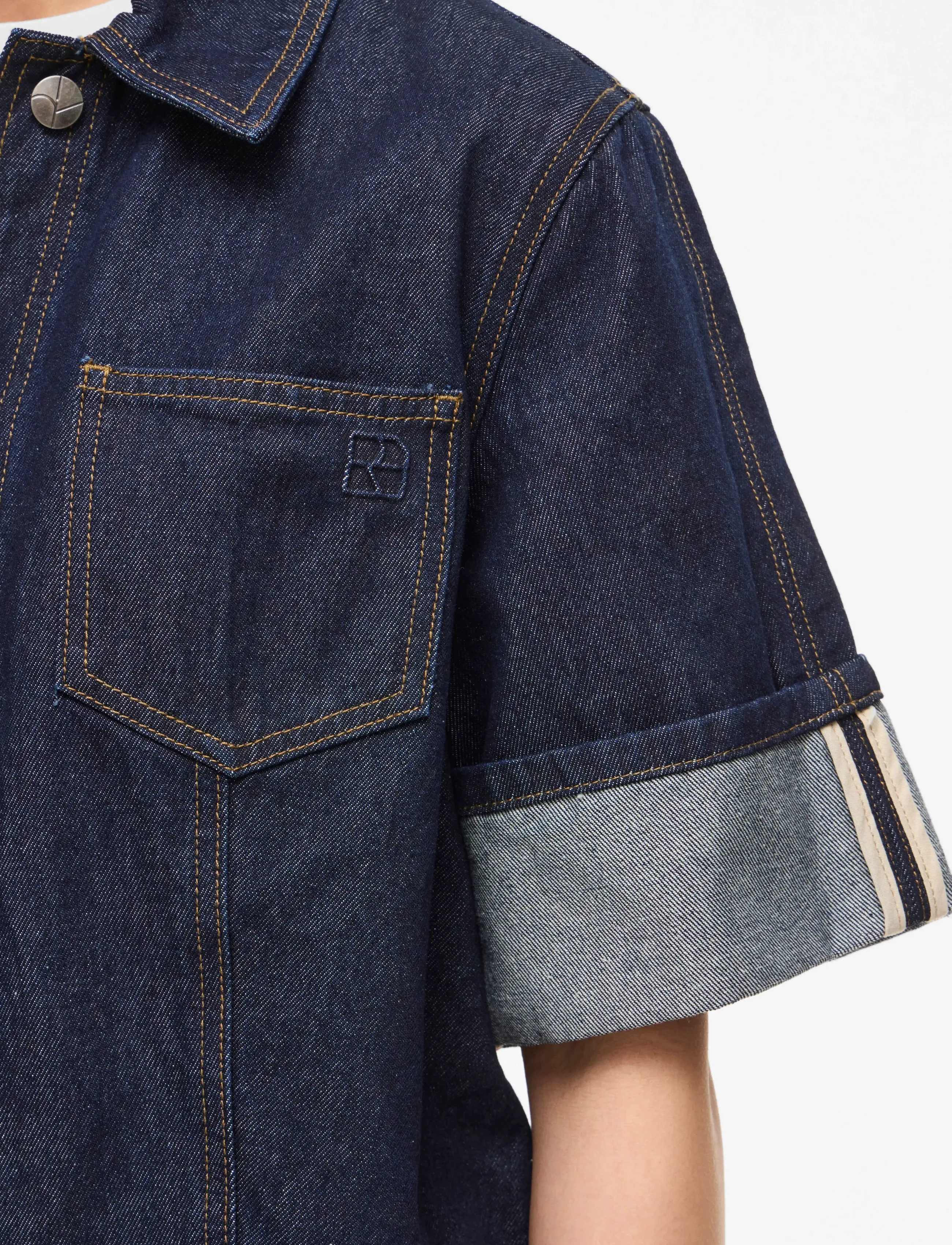 ROUGE EDIT Roumartine 2/4 Denim Shirt skjortor dam – bild 5