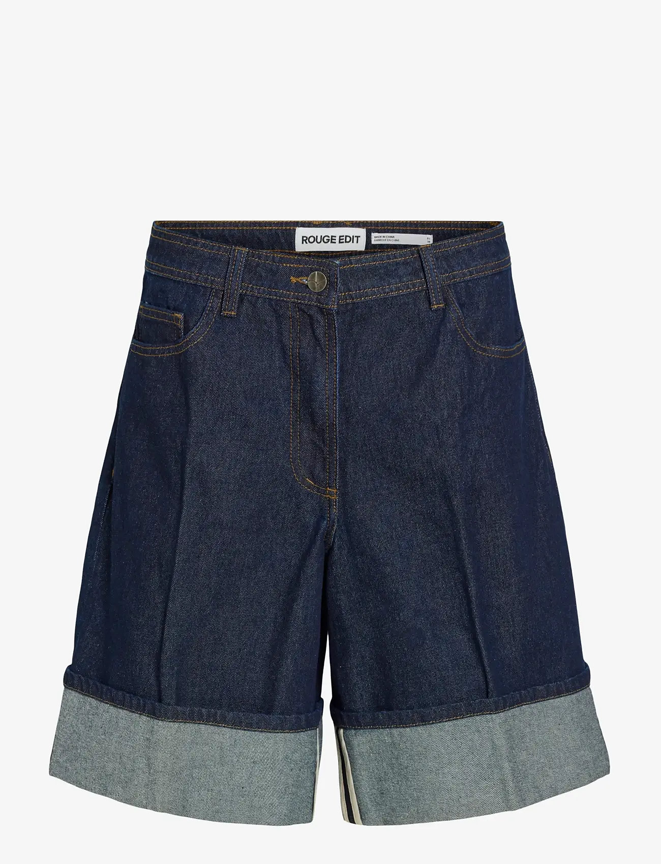 ROUGE EDIT - ROUMARTINE RW DENIM SHORTS - džinsiniai šortai - dark blue denim - 1