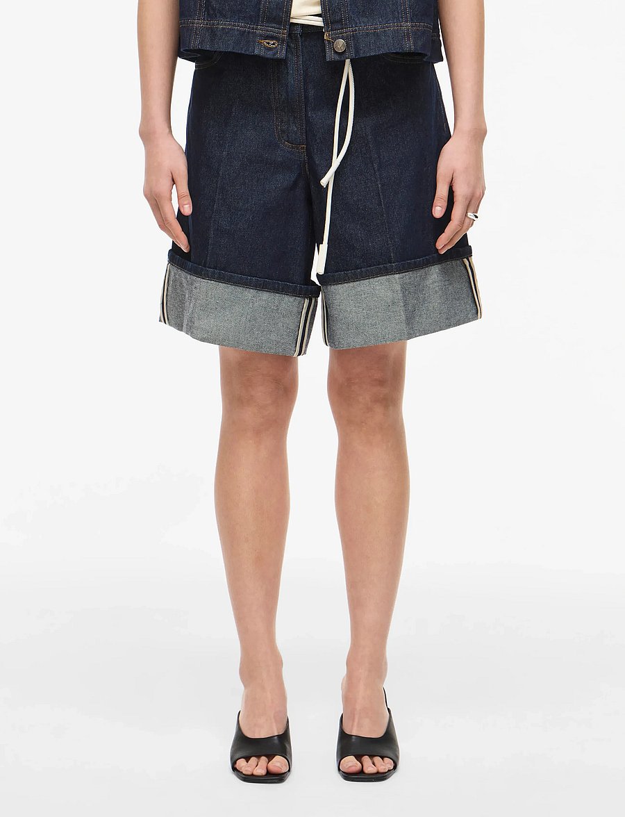 ROUGE EDIT - ROUMARTINE RW DENIM SHORTS - jeansshorts - dark blue denim - 0